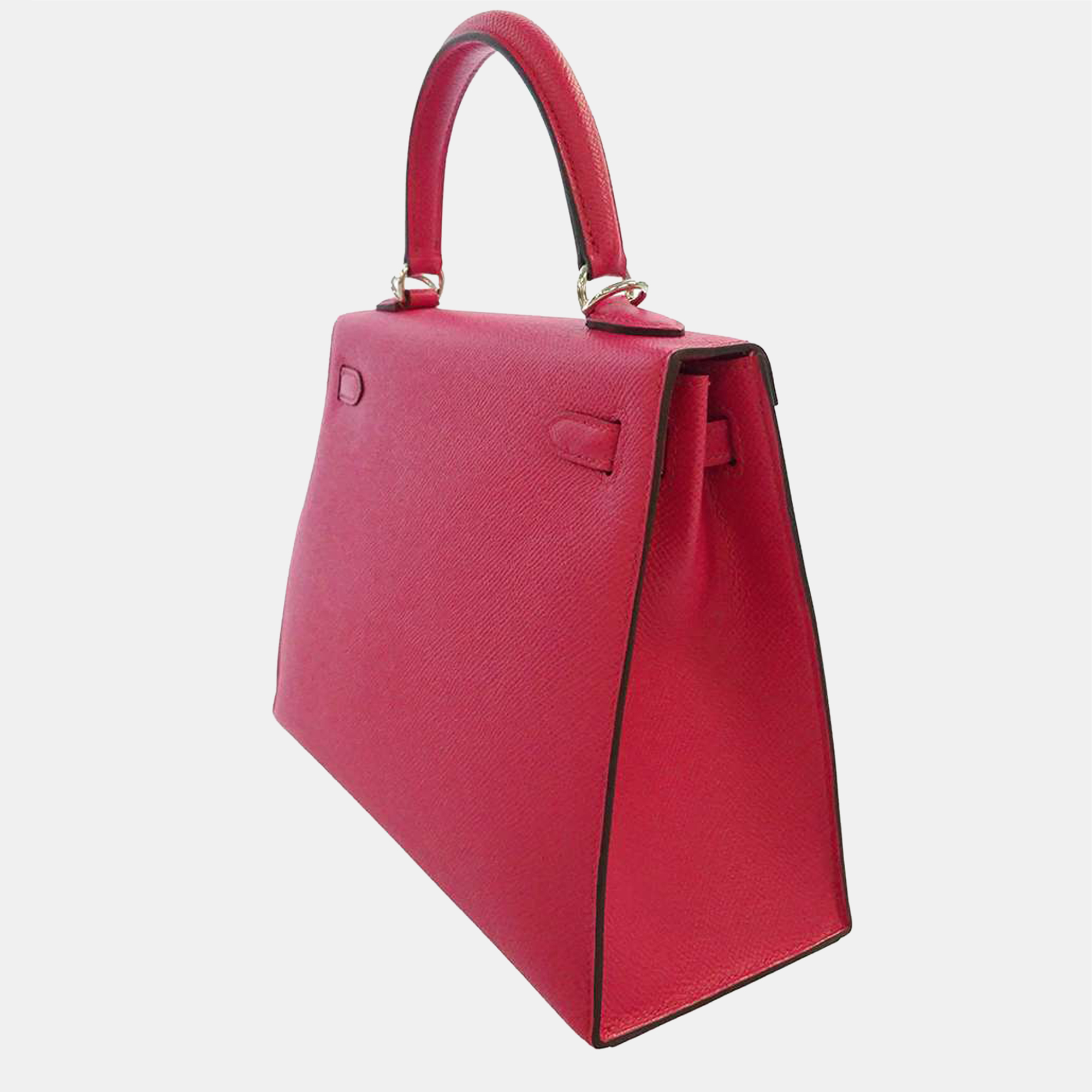 

Hermes Pink Epsom Leather Palladium Hardware Kelly 25 Sellier Bag