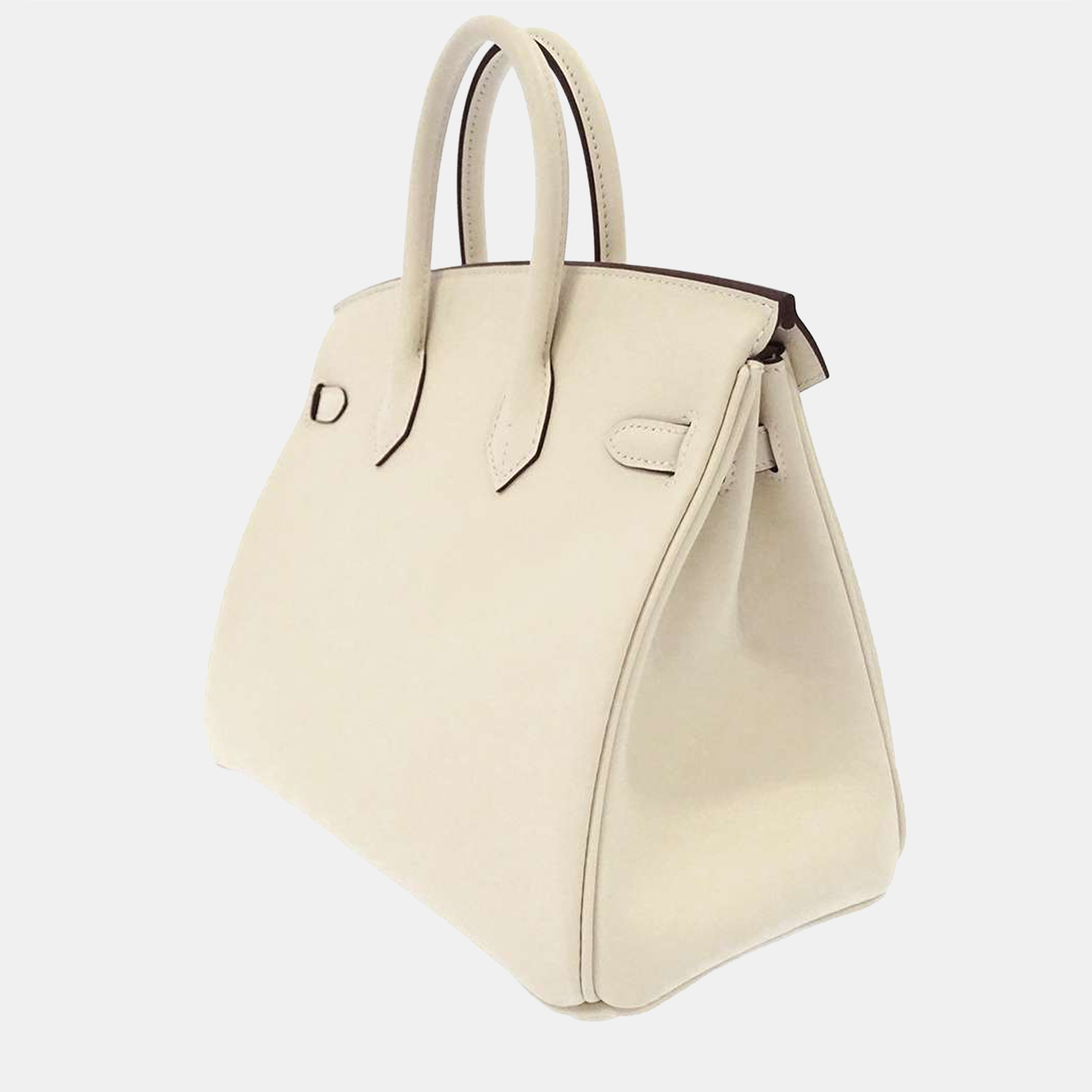 

Hermes White Swift Leather Palladium Hardware Birkin 25 Bag
