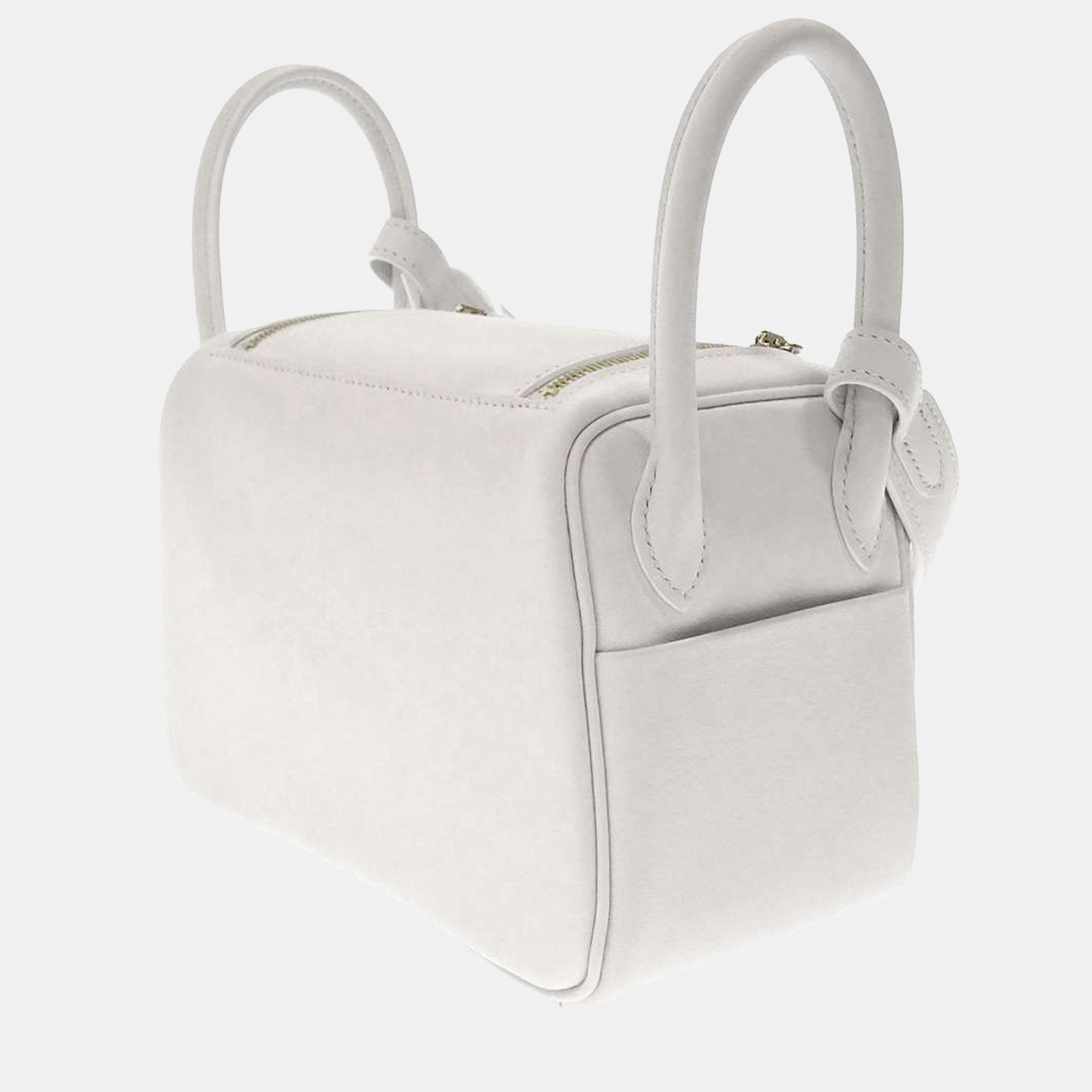 

Hermes White Swift Leather Mini Lindy Shoulder Bag