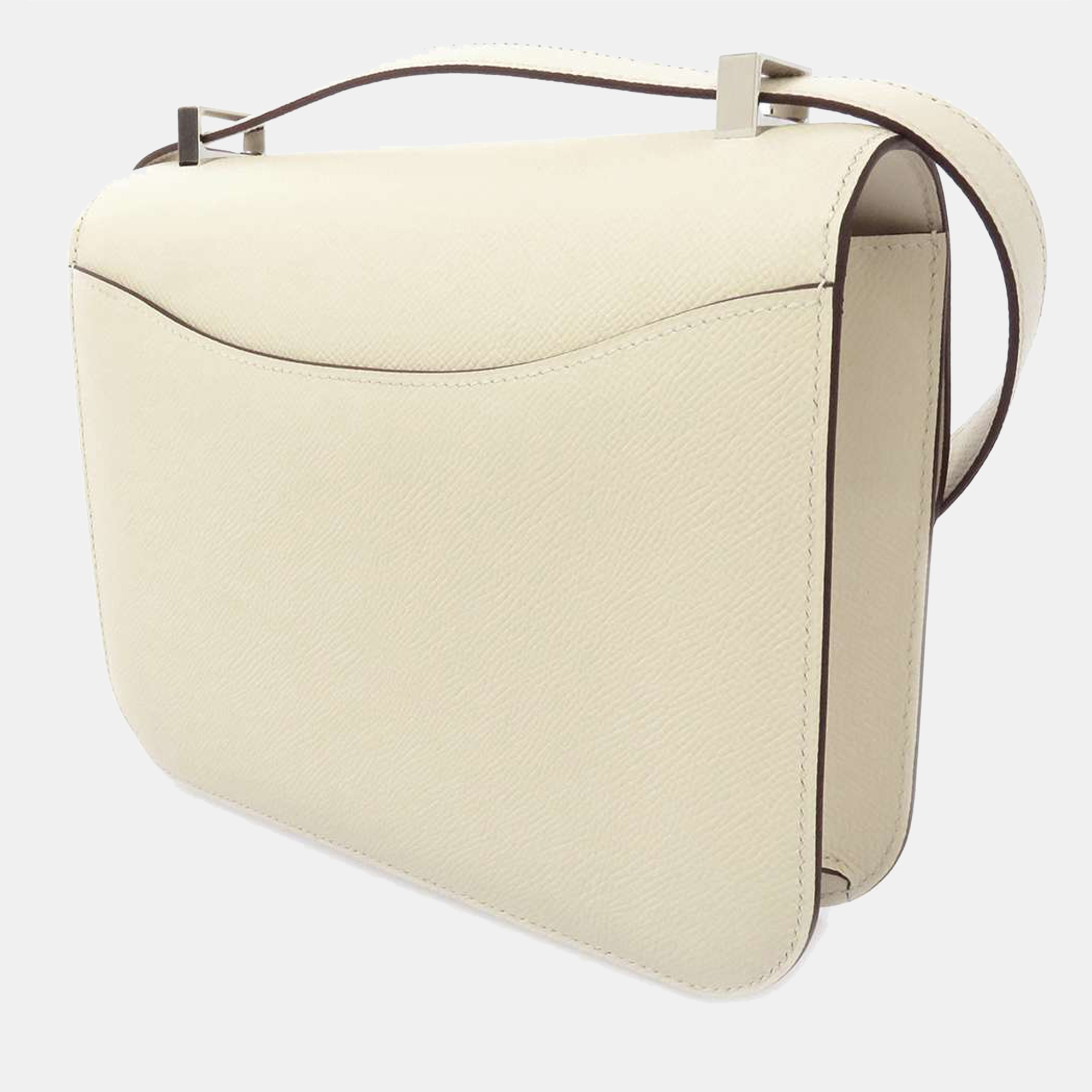 

Hermes White Epsom Leather Constance 24 Shoulder Bag