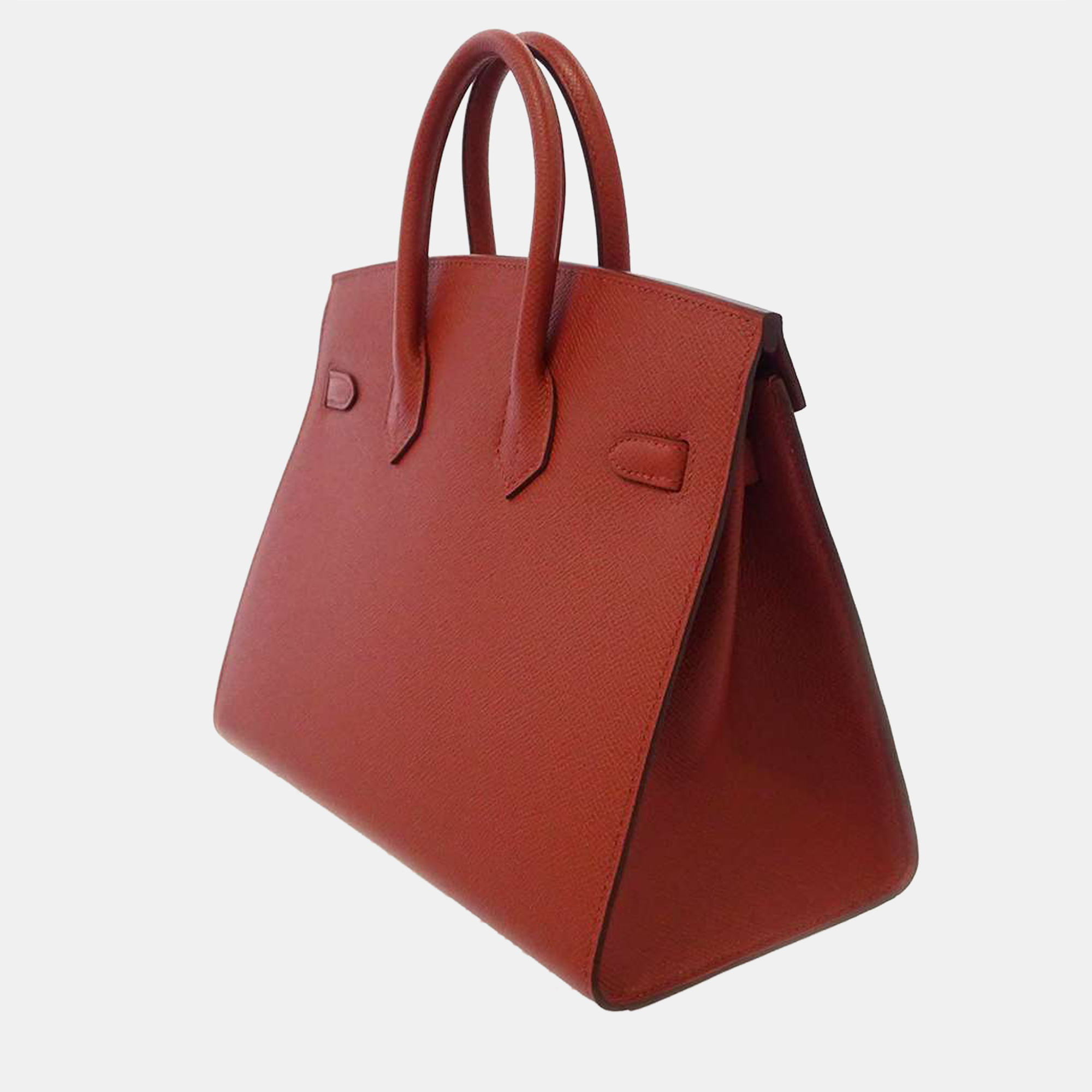 

Hermes Red Epsom Palladium Hardware Birkin Sellier 25 Bag