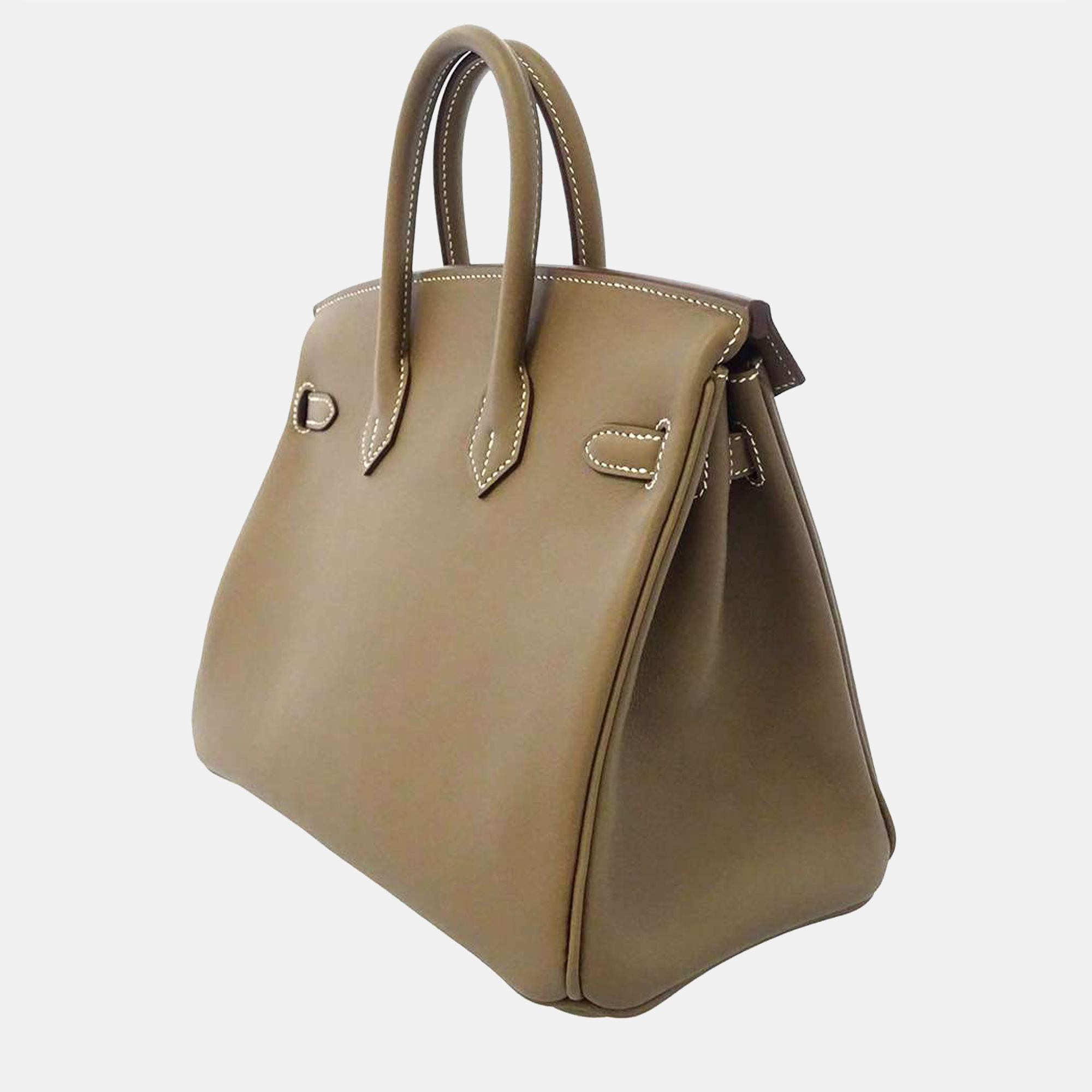 

Hermes Grey Swift Leather Gold Hardware Birkin 25 Bag