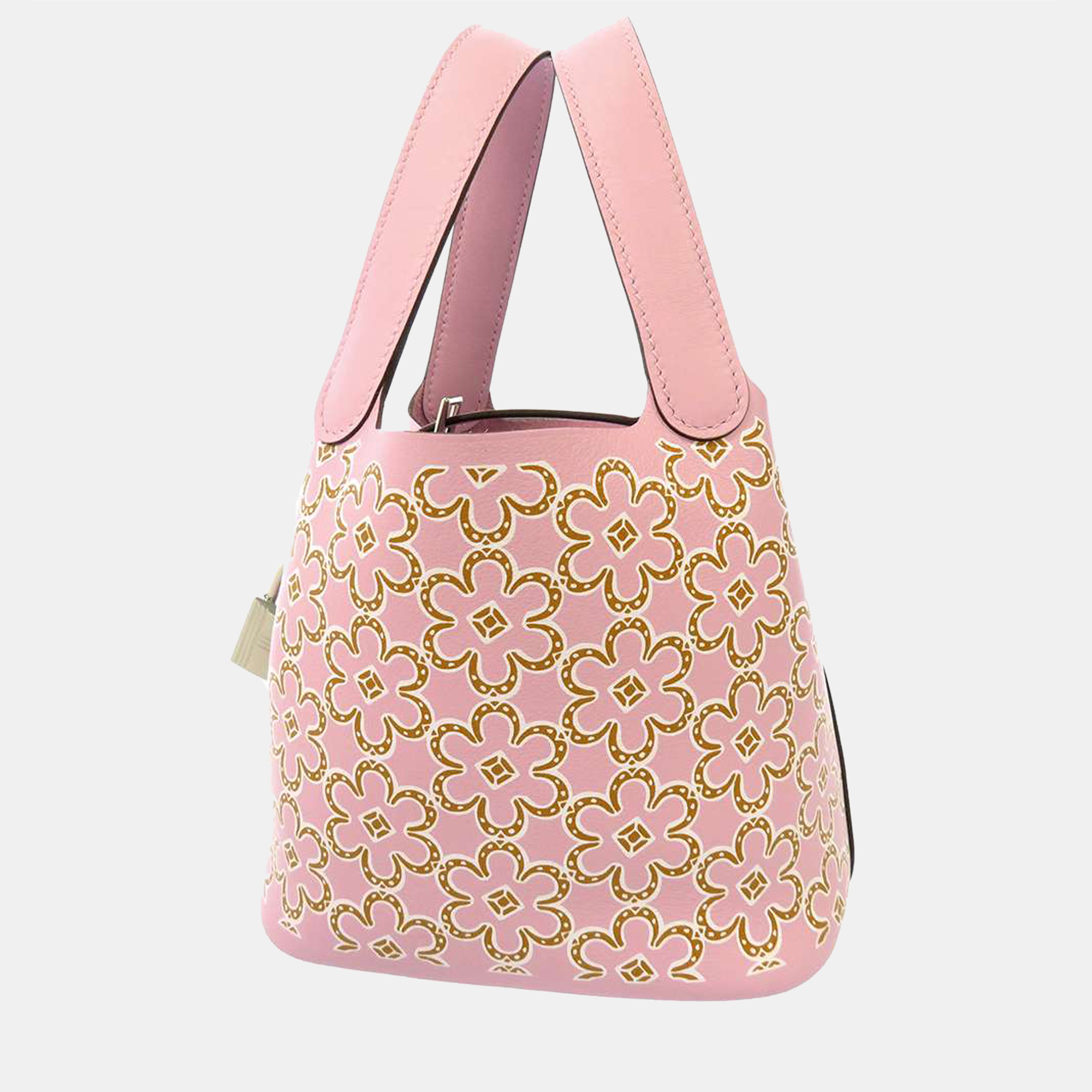 Hermes Multicolor Swift Leather Picotin Lock Lucky Daisy Micro Tote Bag