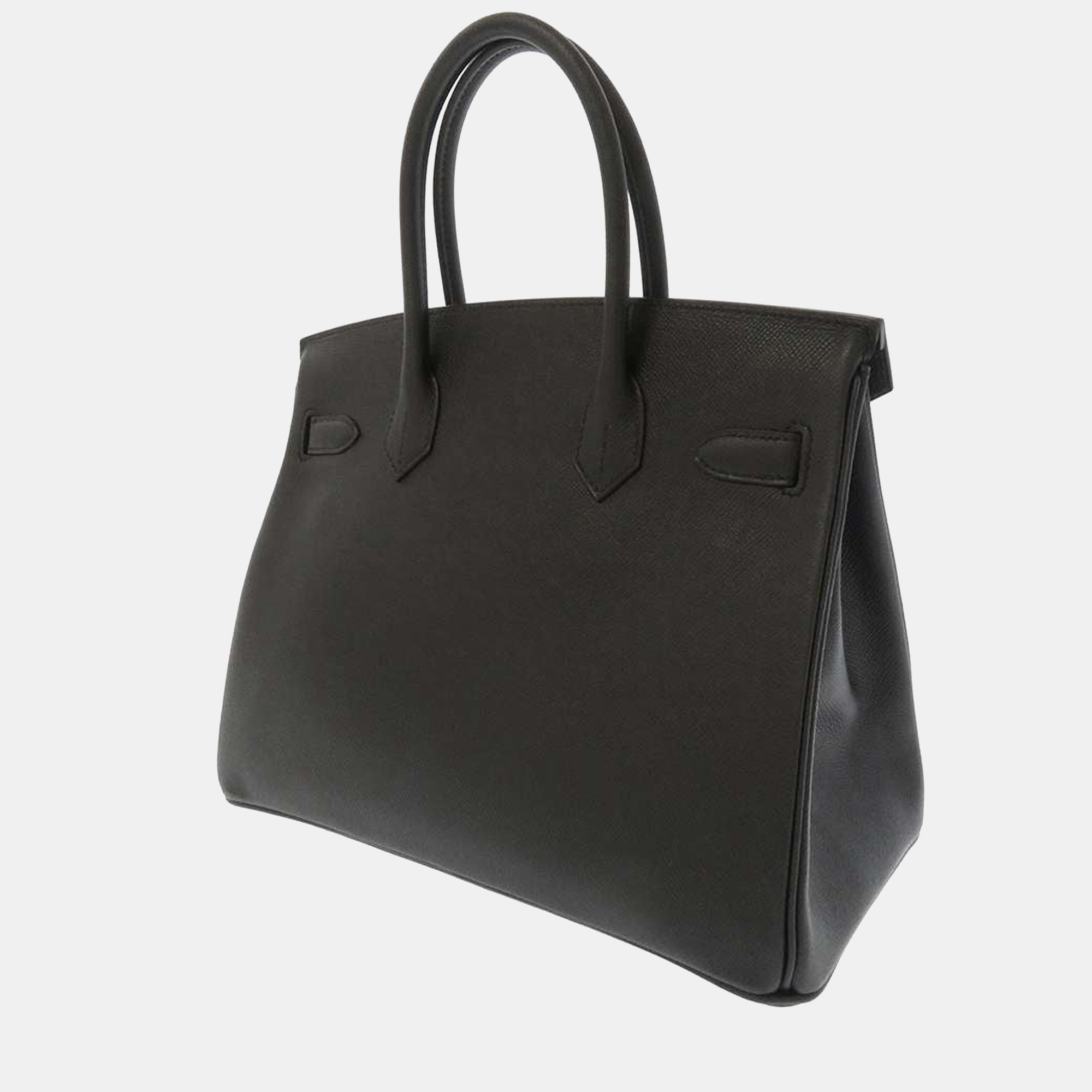 

Hermes Black Epsom Leather Palladium Plated Hardware Birkin Tote Bag