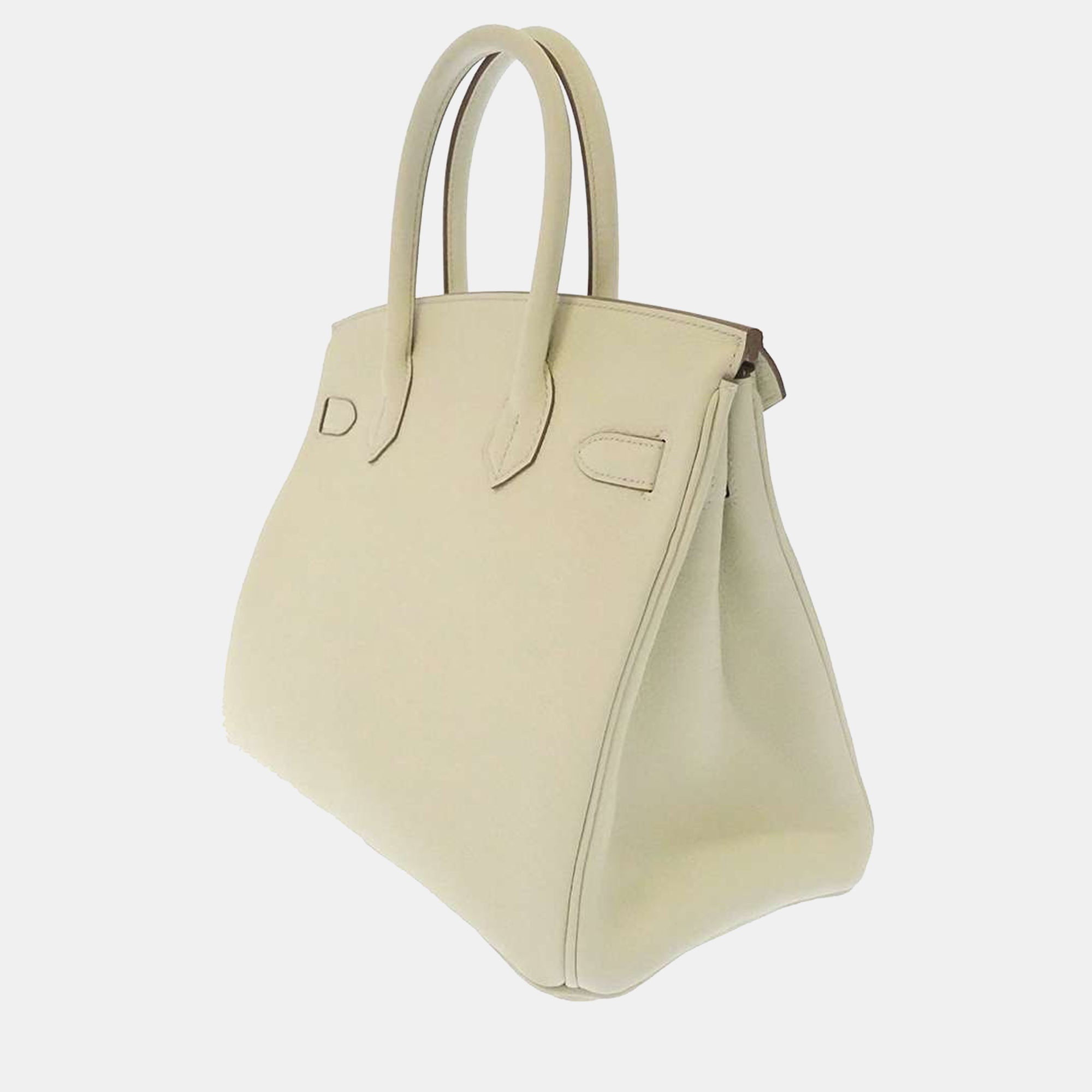 

Hermes White Togo Leather Palladium Plated Hardware Birkin 30 Tote Bag
