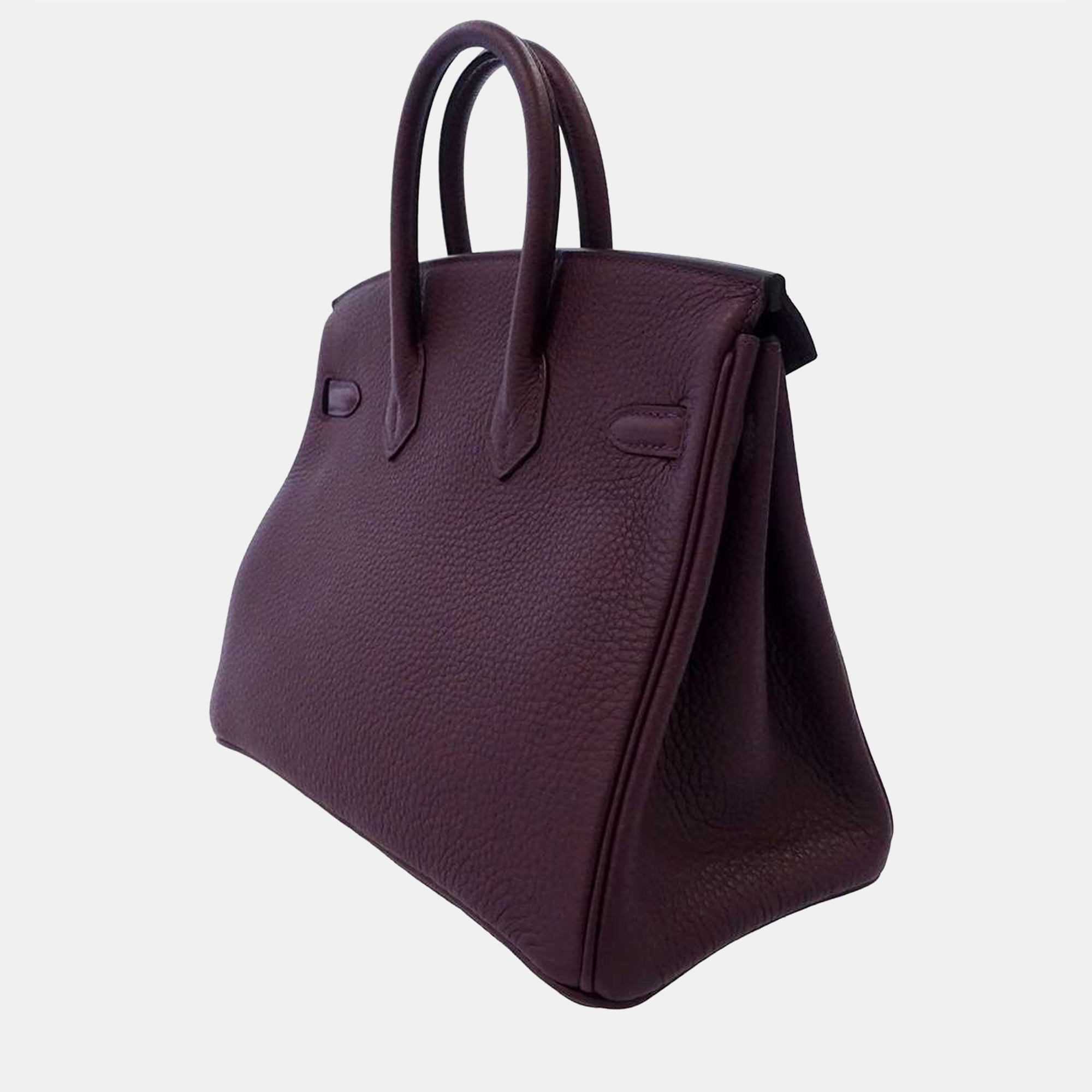 

Hermes Purple Togo Leather Palladium Hardware Birkin 25 Bag