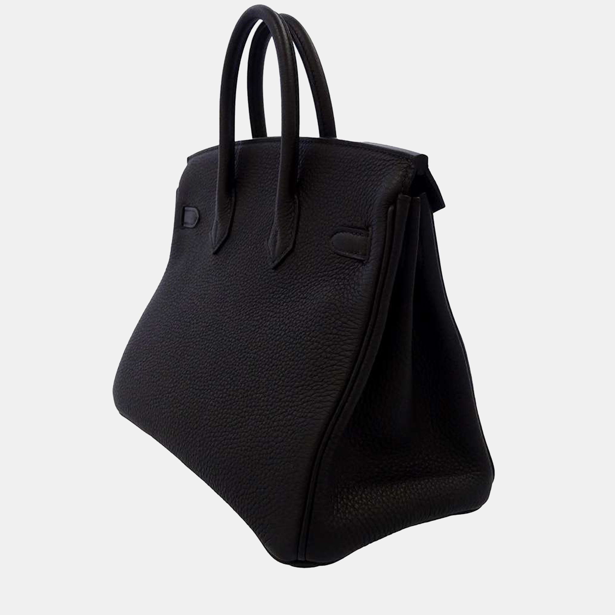 

Hermes Black Togo Leather Birkin 25 Tote Bag