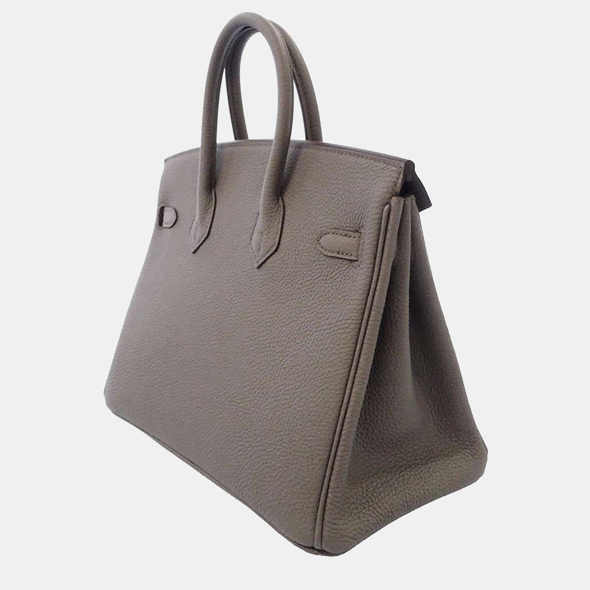 

Hermes Etain Togo Leather Birkin 25 Tote Bag, Grey