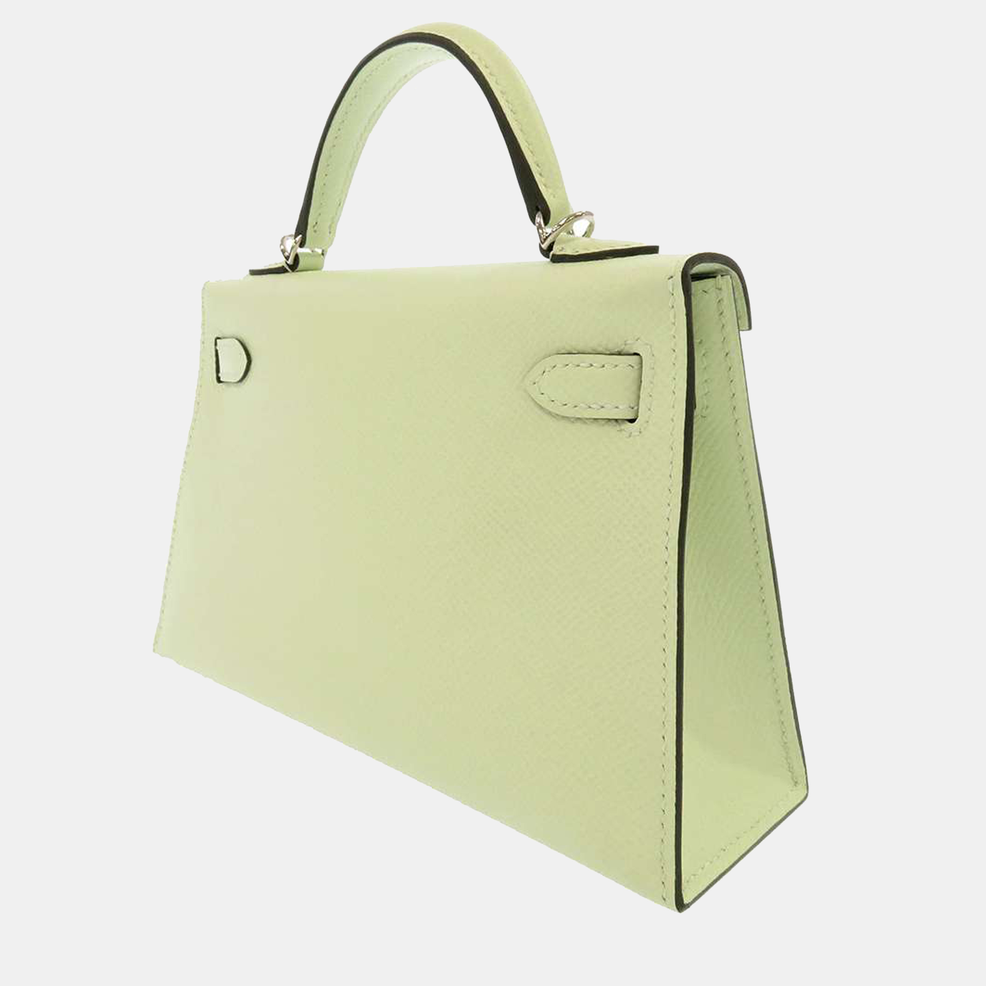 

Hermes Vert Fizz Epsom Leather Mini Kelly Top Handle Bag, Green