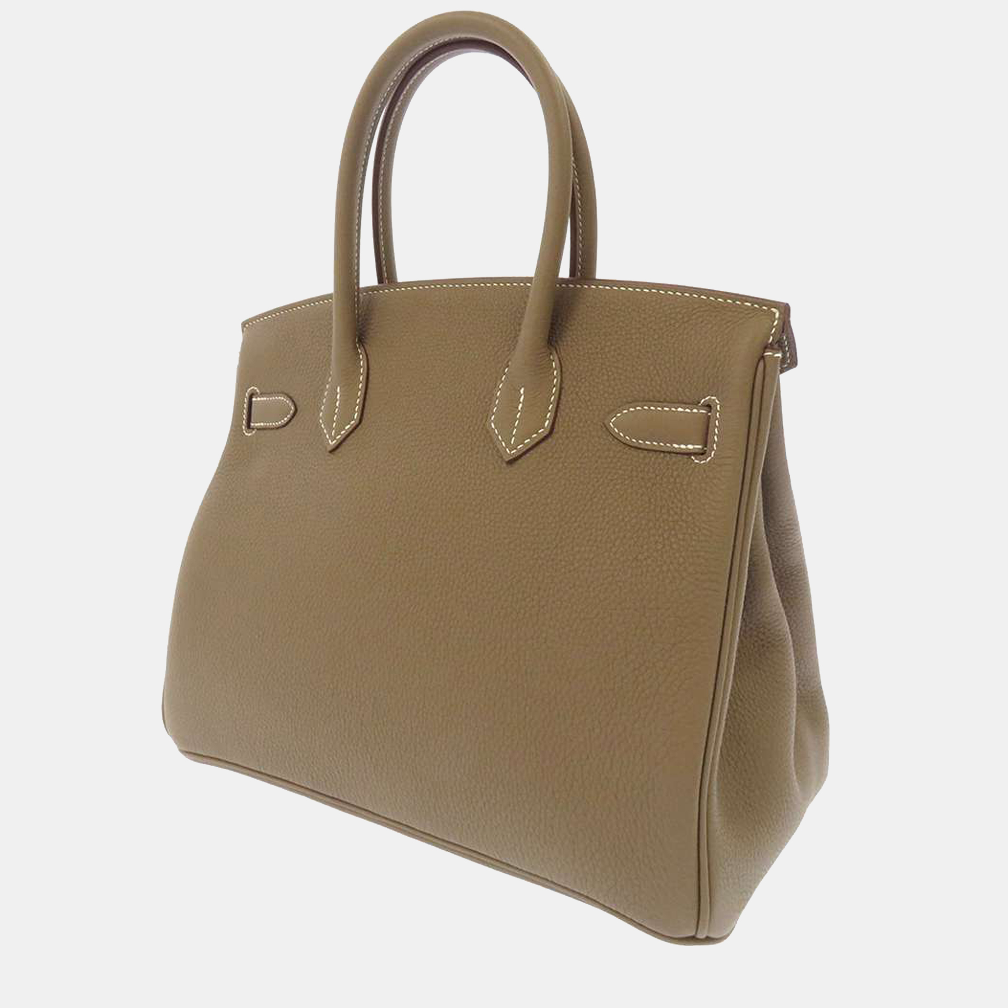 

Hermes Etoupe Togo Leather Gold Plated Hardware Birkin 30 Tote Bag, Grey