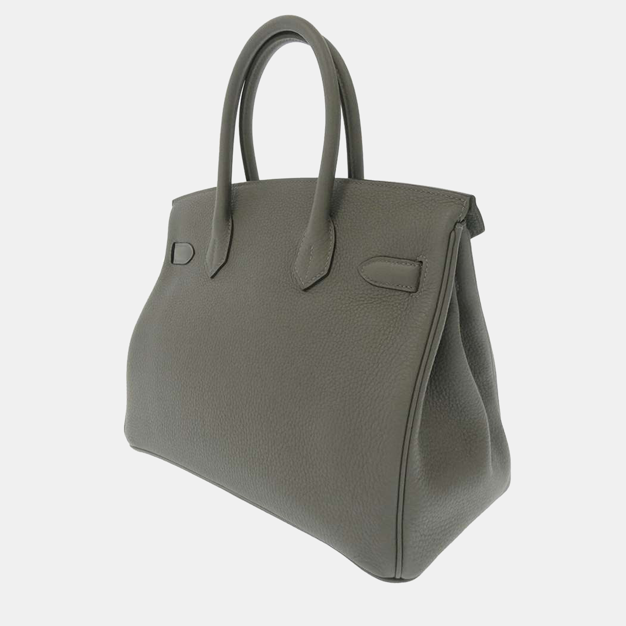 

Hermes Grey Taurillon Clemence Leather Palladium Hardware Birkin 30 Bag