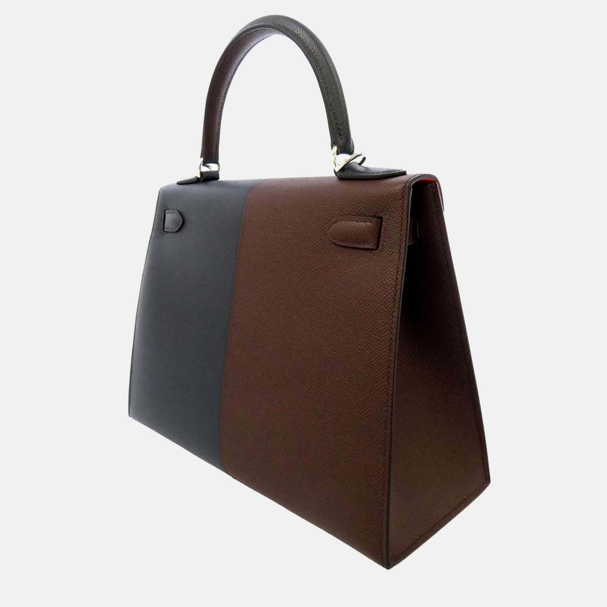 

Hermes Multi Epsom Leather Palladium Hardware Kelly Sellier 28 Casaque Bag, Multicolor