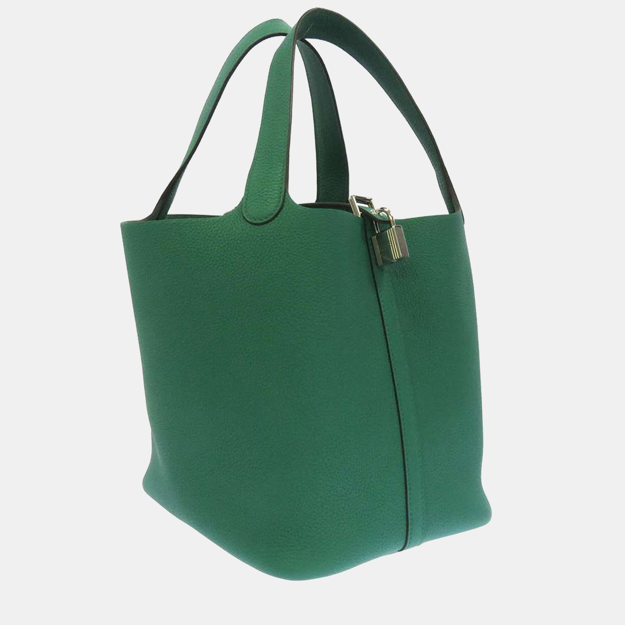 

Hermes Vert Jade Taurillon Maurice Leather Picotin Lock 22 Tote Bag, Green