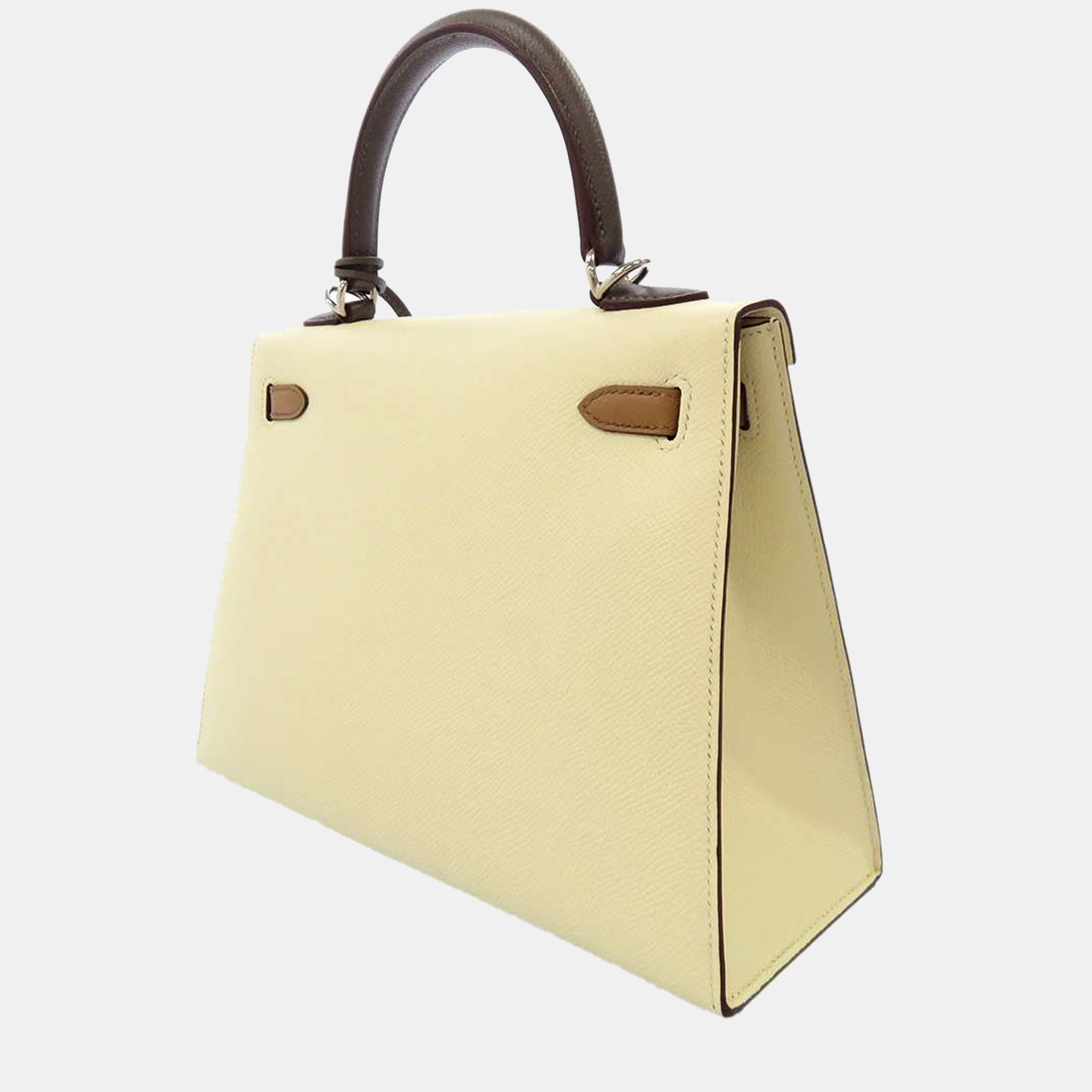 

Hermes Tricolor Epsom Leather Palladium Plated Hardware Kelly 25 Top Handle Bags, Multicolor