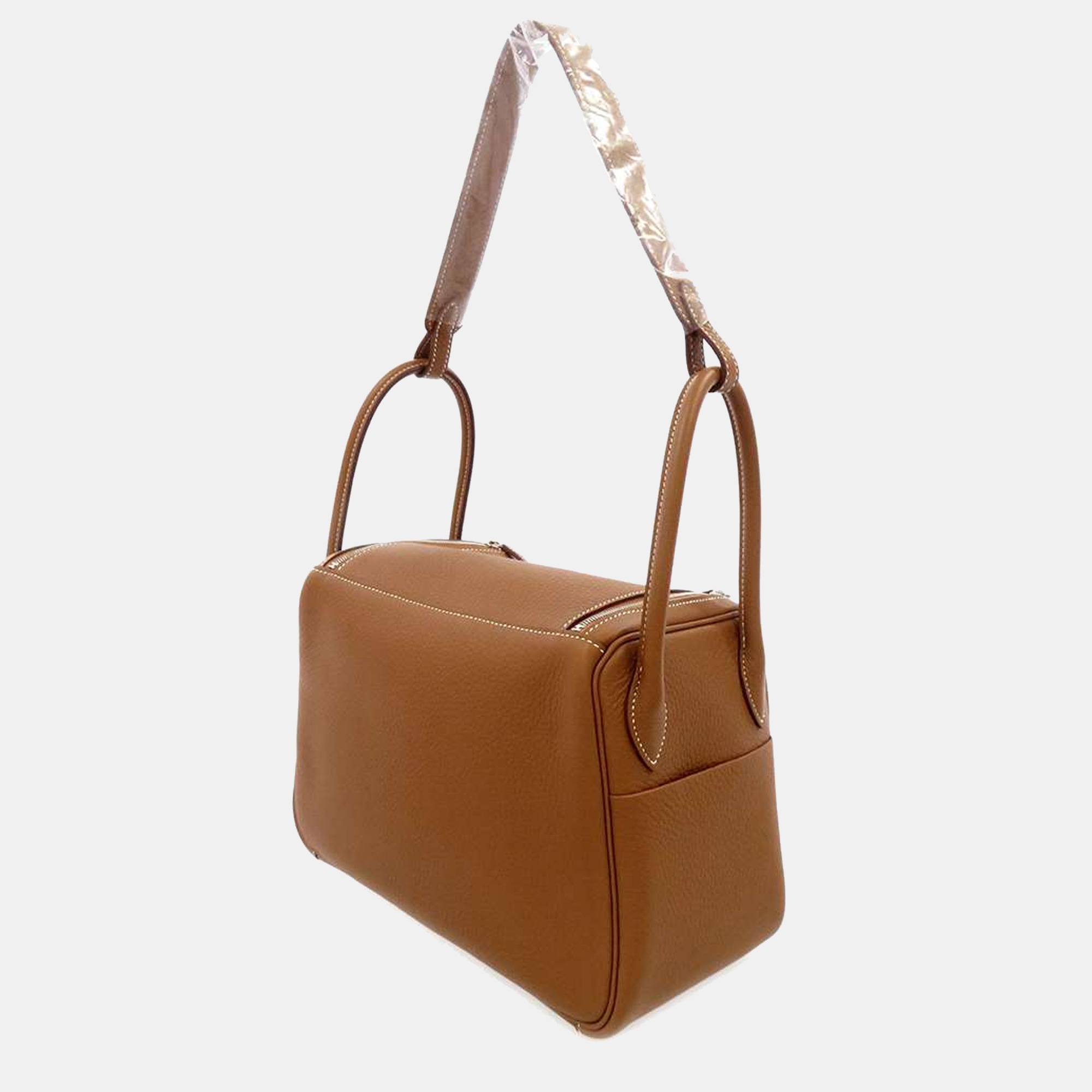 

Hermes Brown Clemence Leather Lindy 26 Shoulder Bag