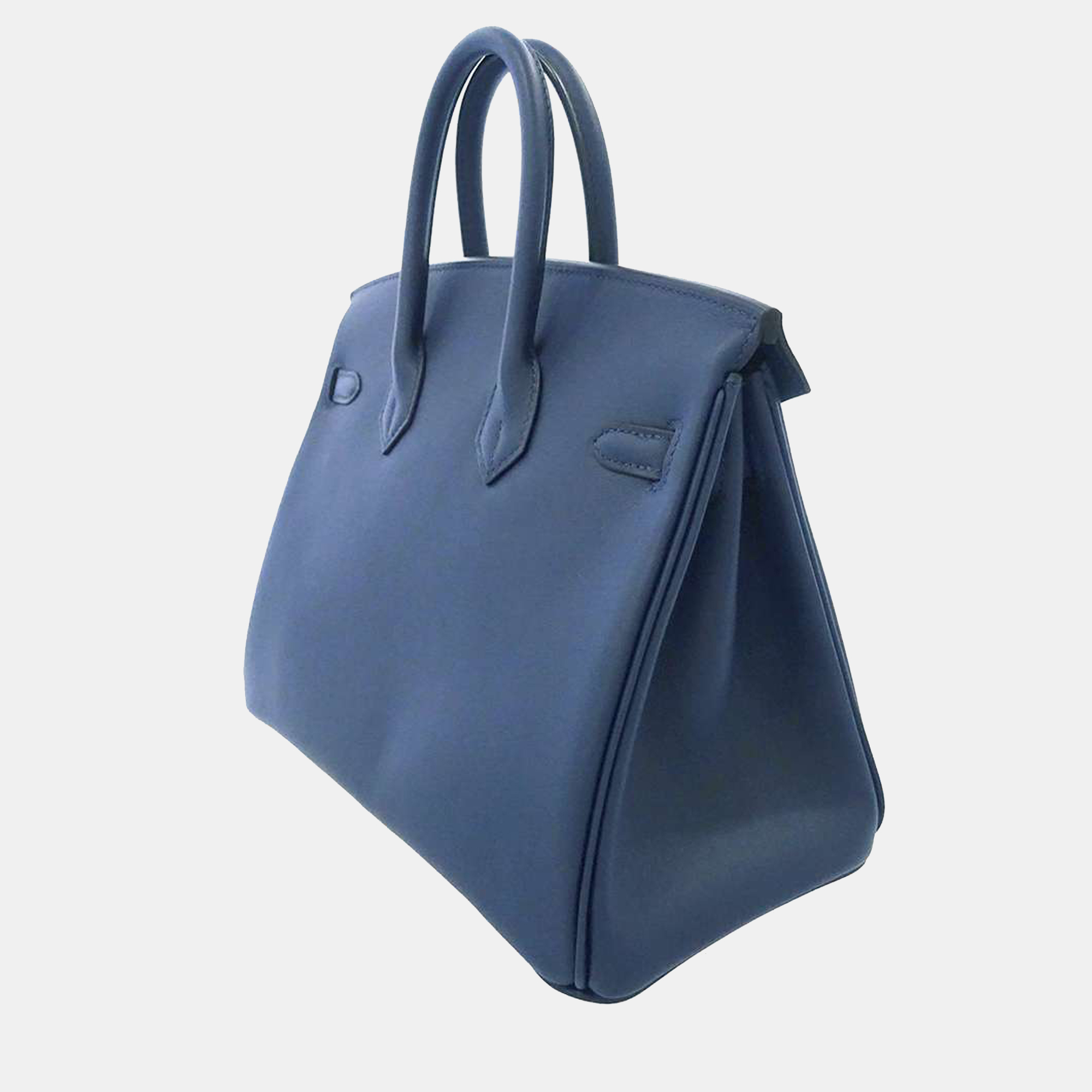 

Hermes Blue Swift Leather Palladium Hardware Birkin 25 Bag