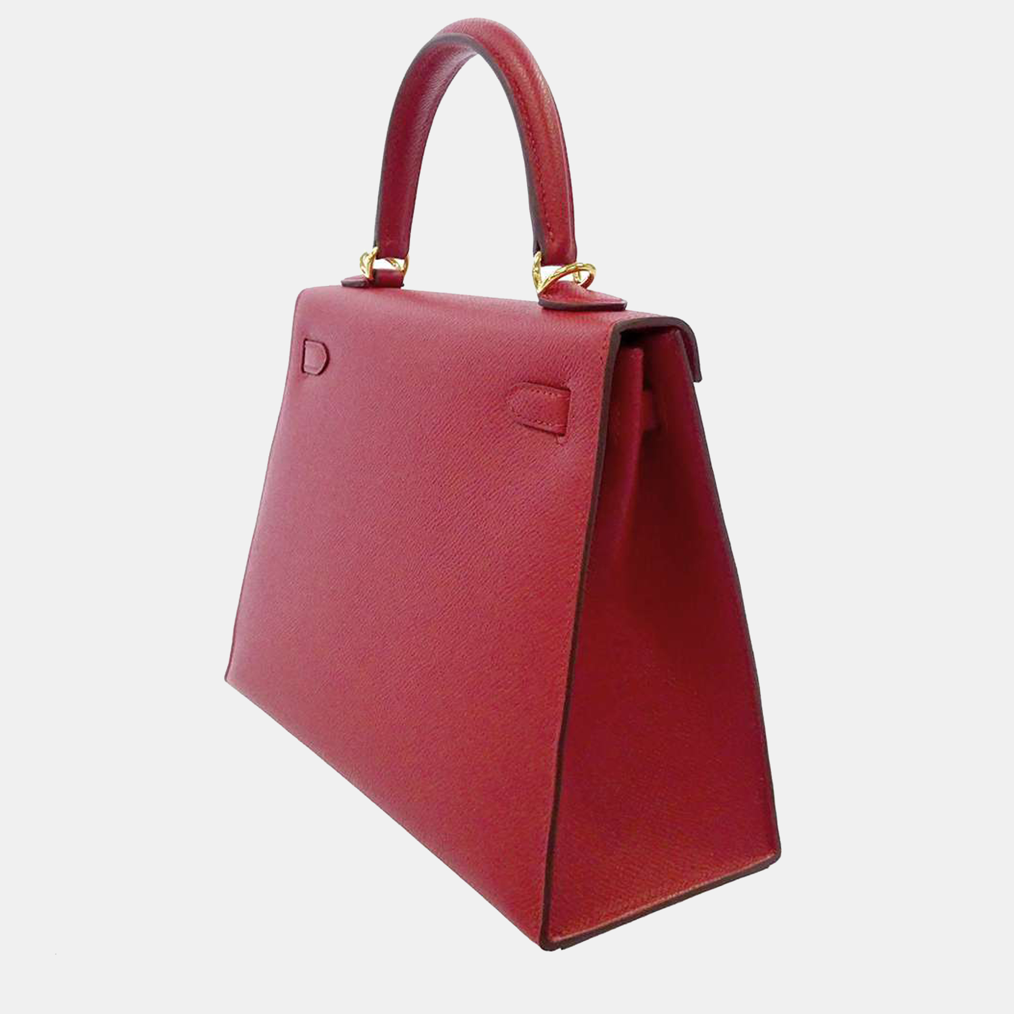 

Hermes Red Epsom Leather Gold Hardware Kelly Sellier 25 Bag