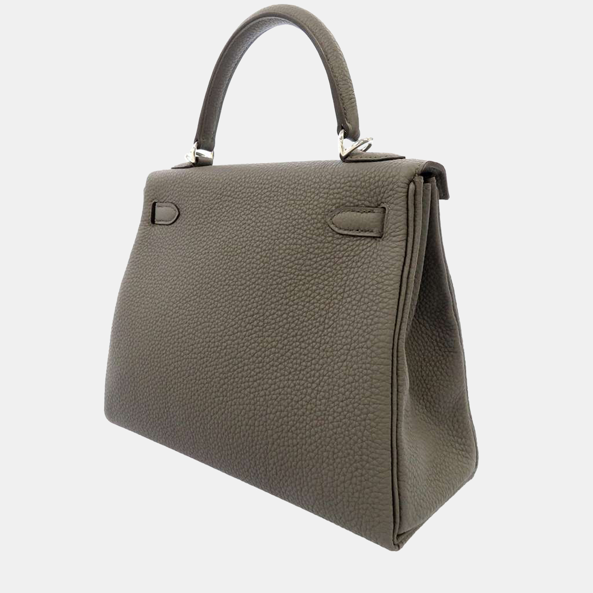 

Hermes Grey Togo Leather Palladium Hardware Kelly Retourne 25 Bag