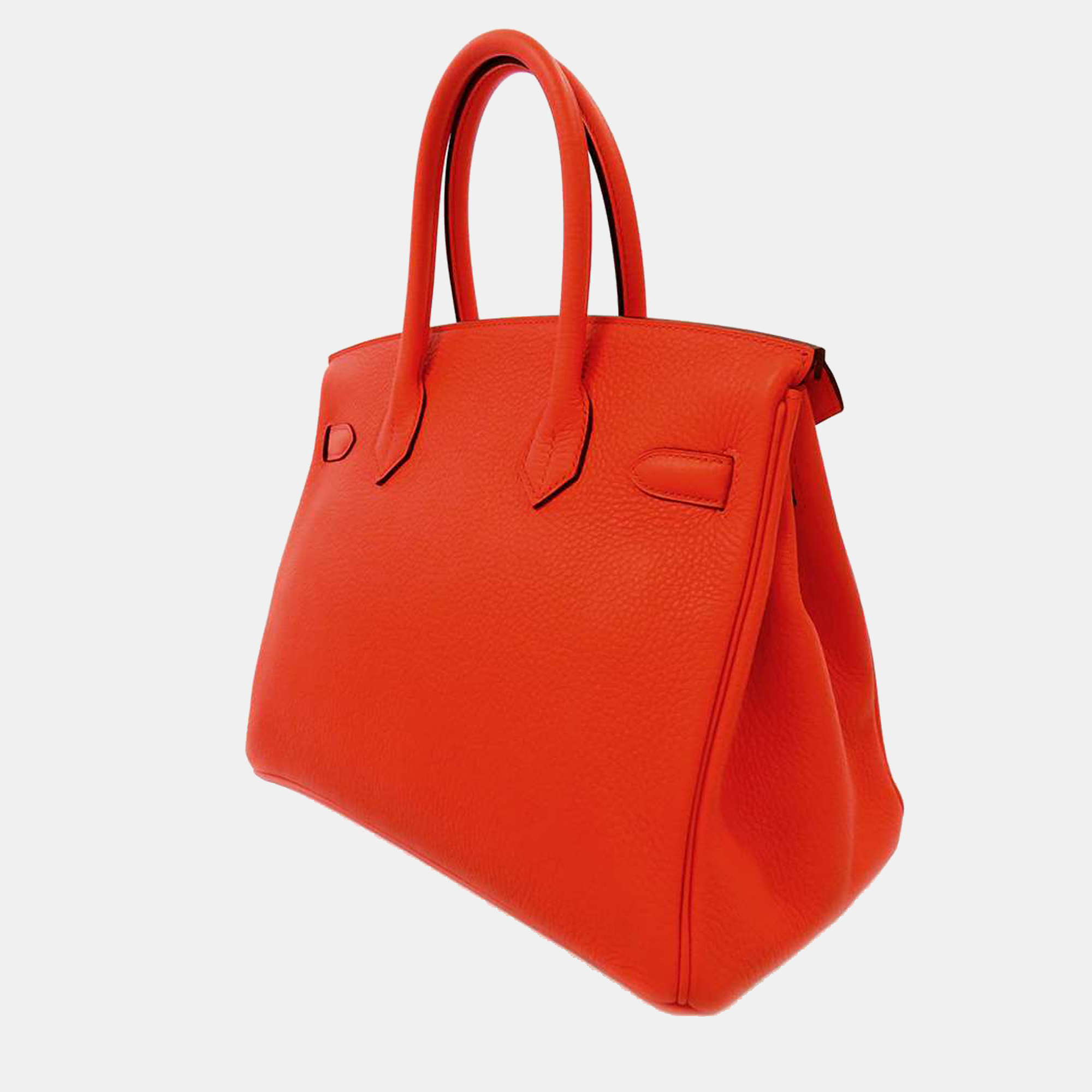 

Hermes Red Taurillon Clemence Leather Palladium Hardware Birkin 30 Bag