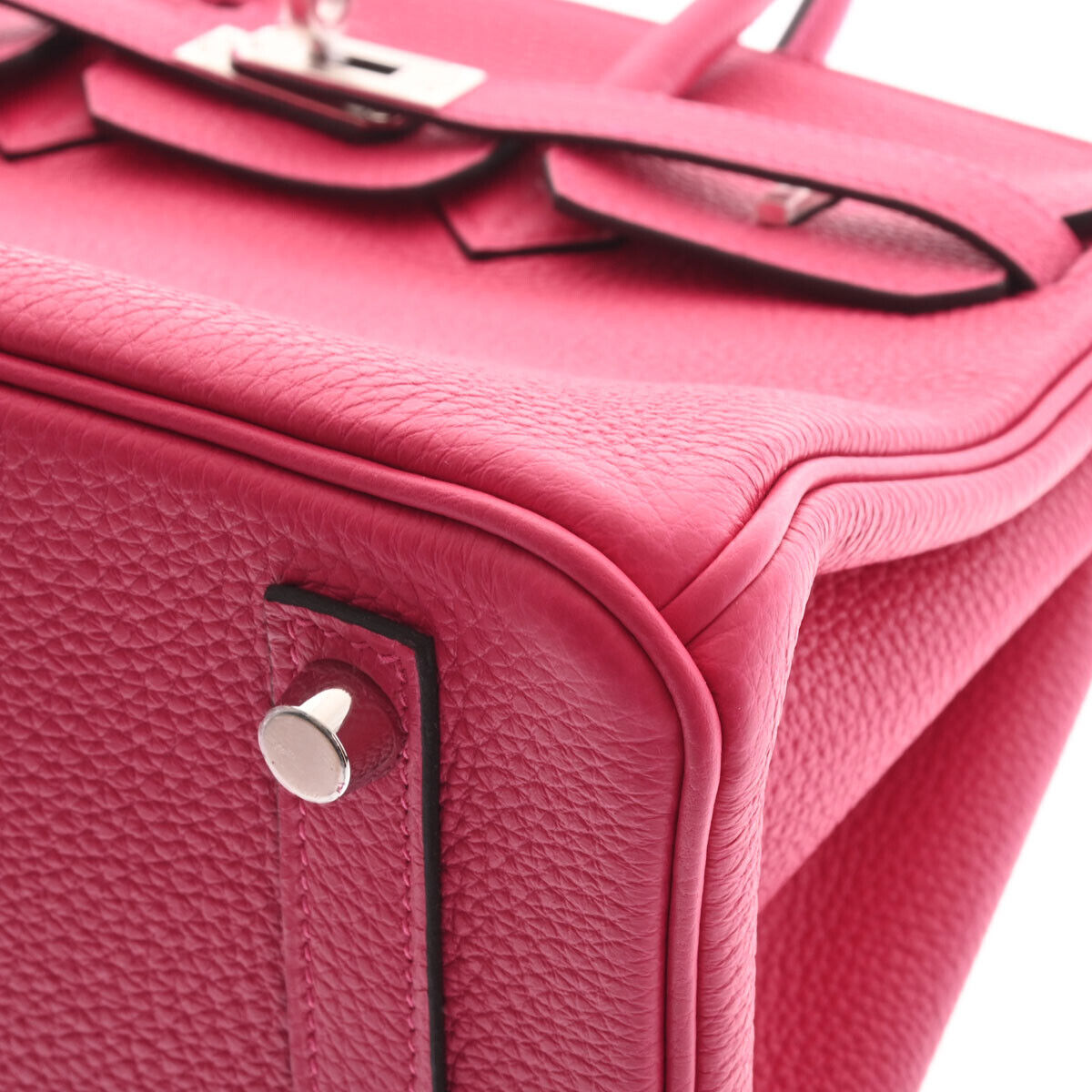 Hermes Pink Togo Leather Palladium Hardware Birkin 25 Bag 10