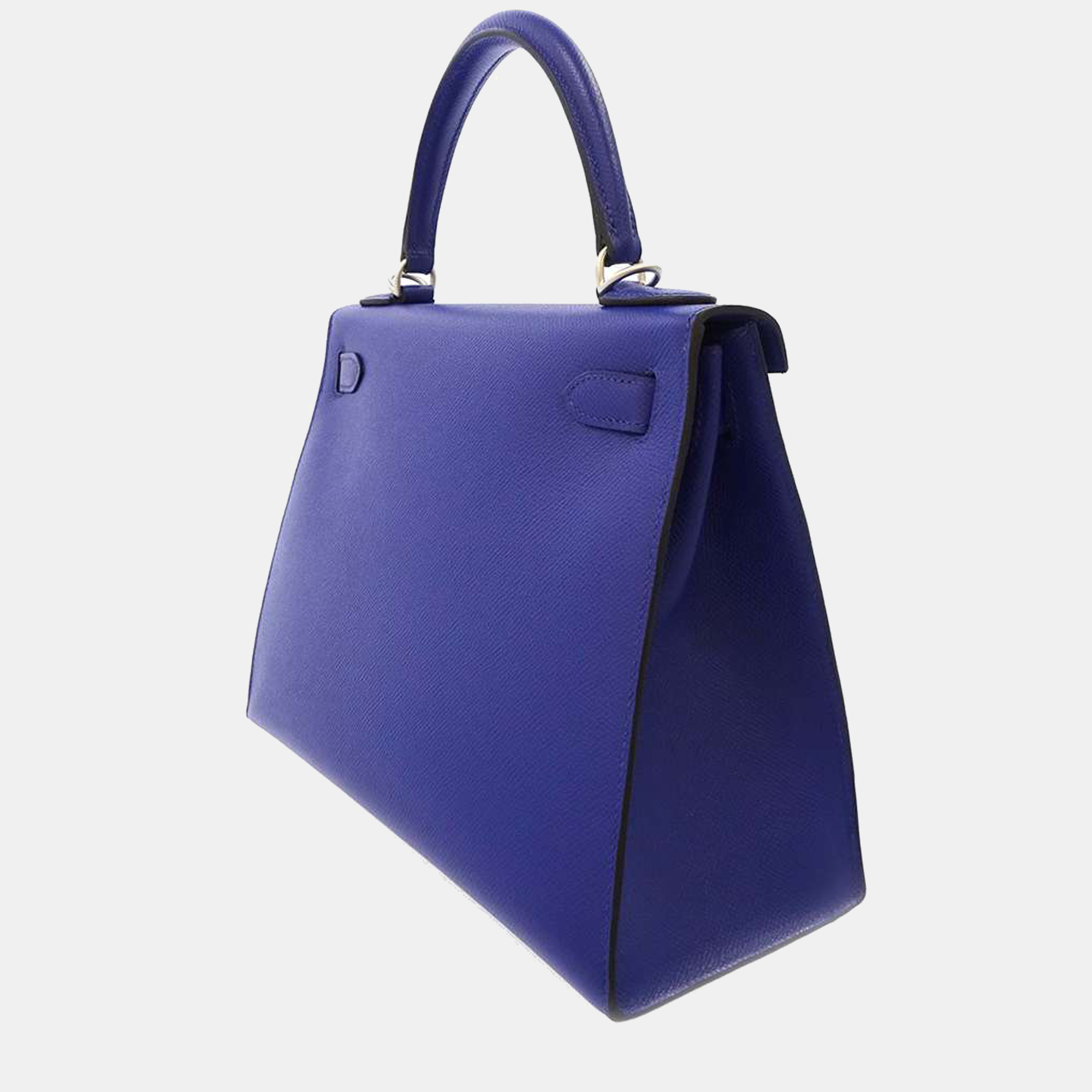 

Hermes Blue Epsom Leather Palladium Hardware Kelly Sellier 28 Bag