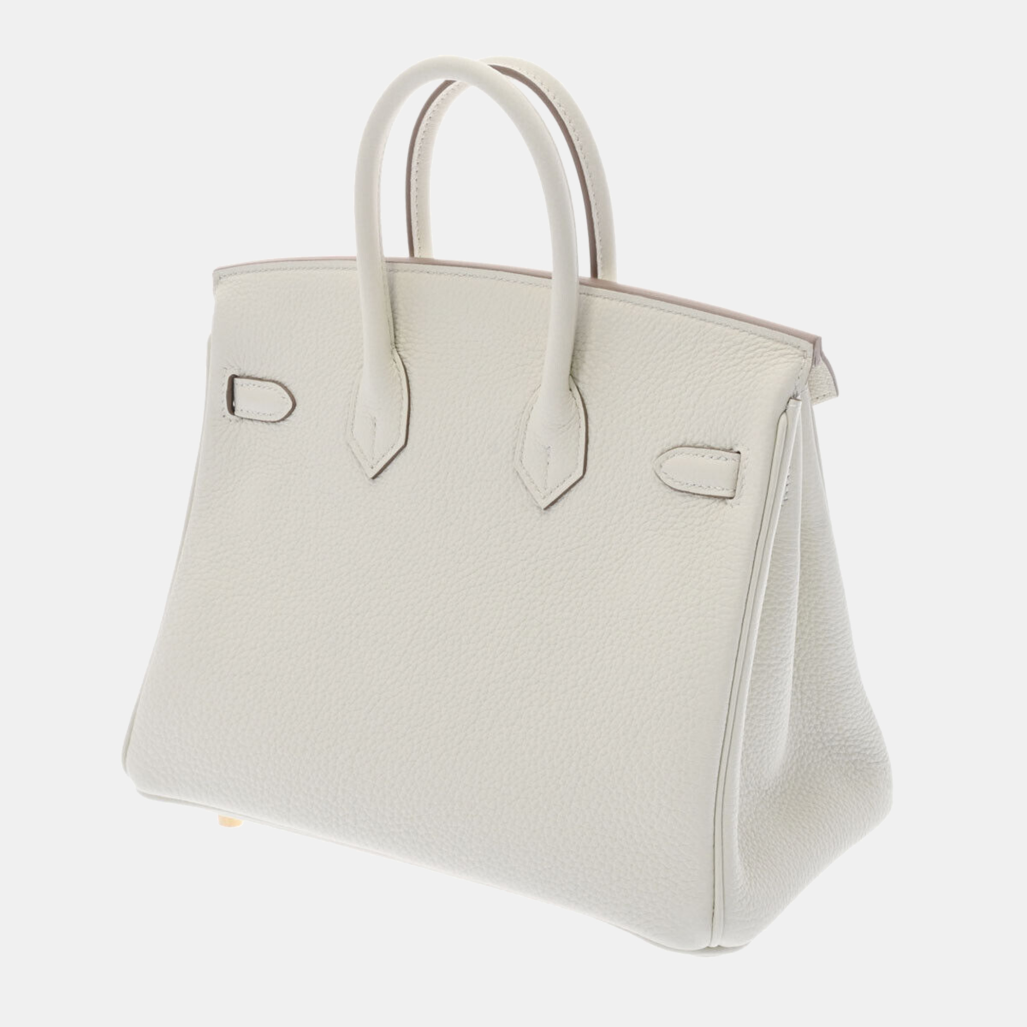 

Hermes White Togo Leather Gold Hardware Birkin 25 Bag