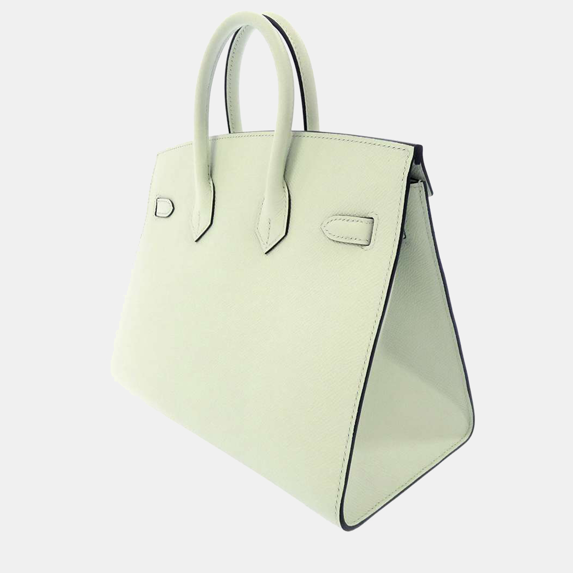 

Hermes Green Epsom Leather Palladium Hardware Birkin 25 Sellier Bag