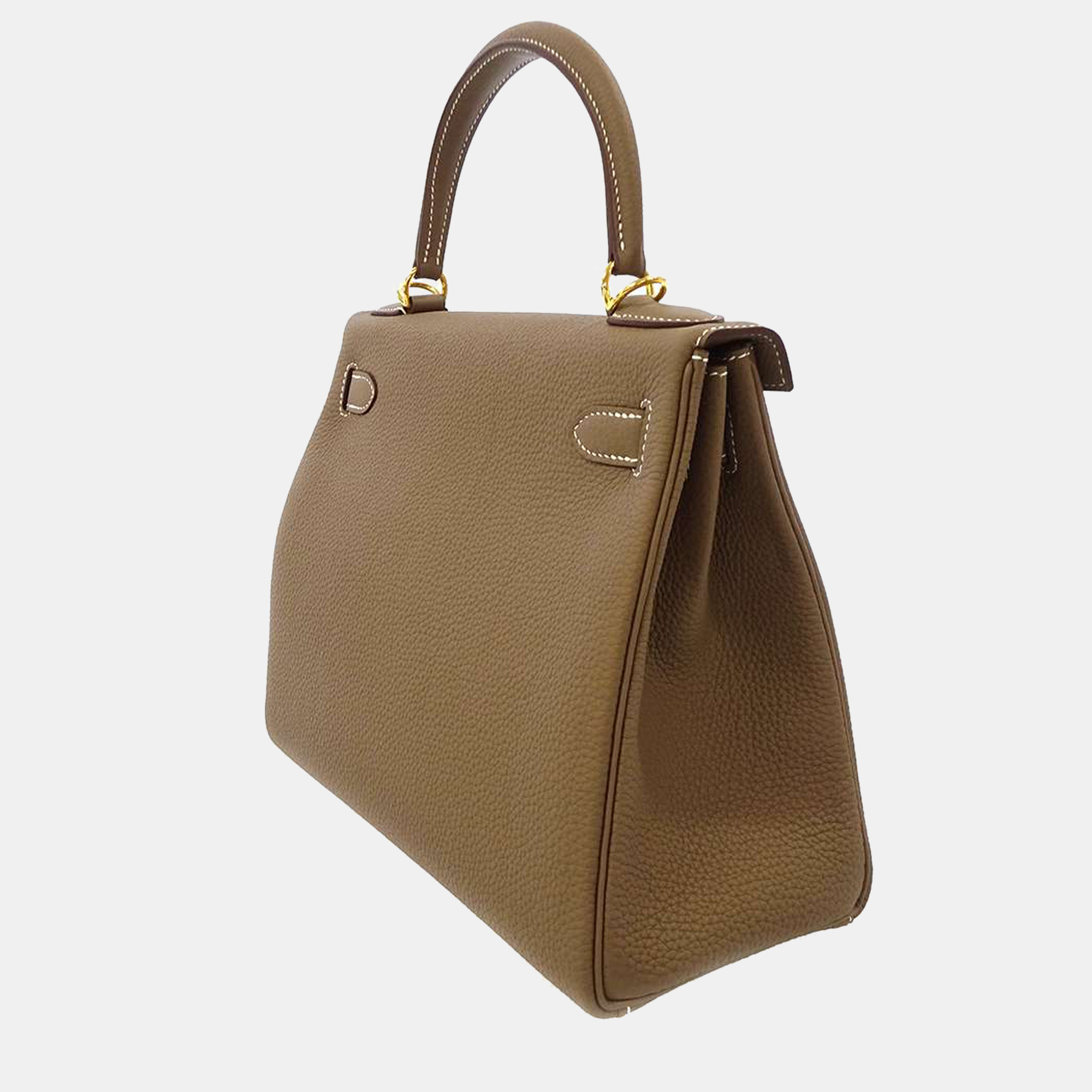 

Hermes Grey Togo Leather Gold Hardware Kelly 28 Retourne Bag