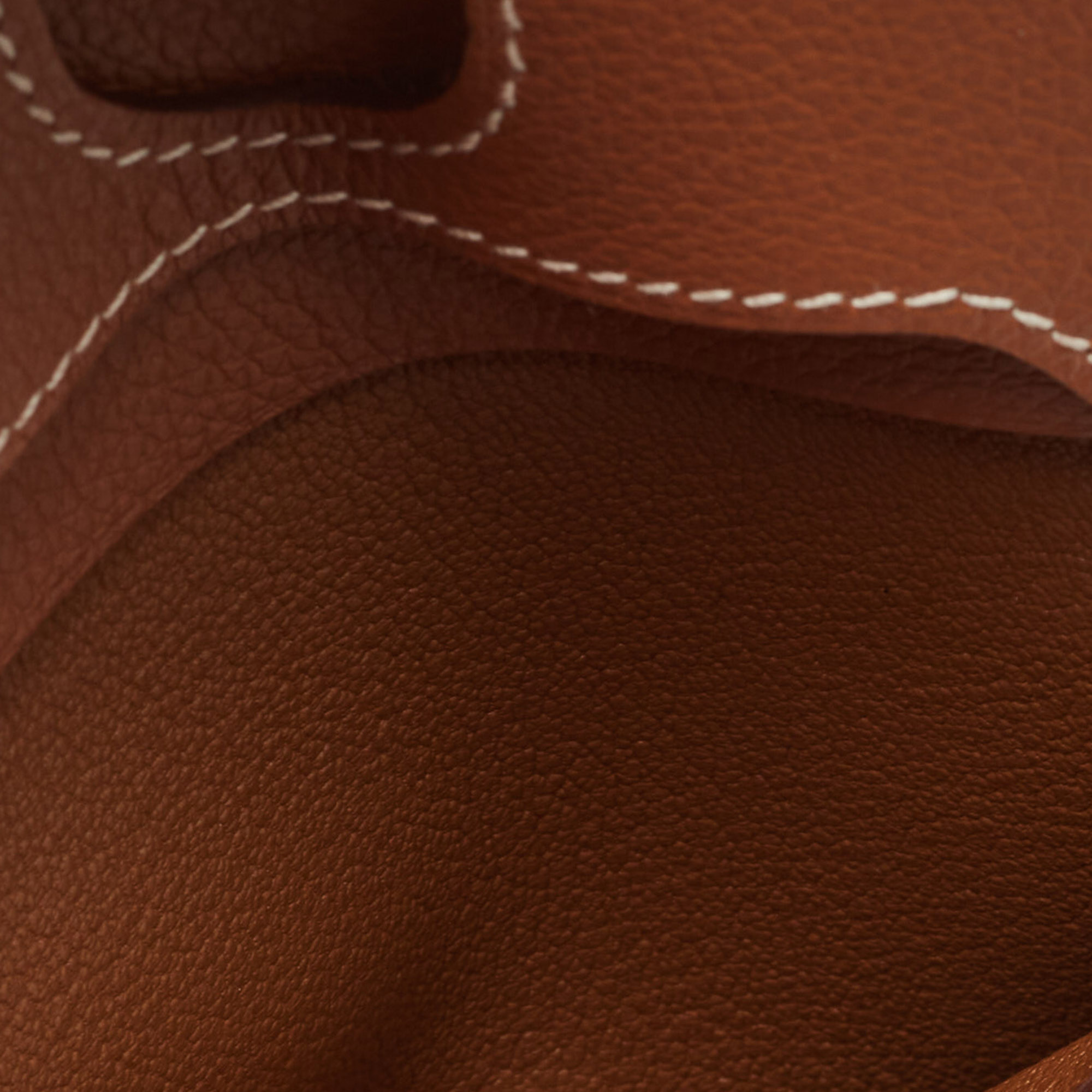 

Hermes Gold Evercolor Leather R.M.S Card Holder, Brown