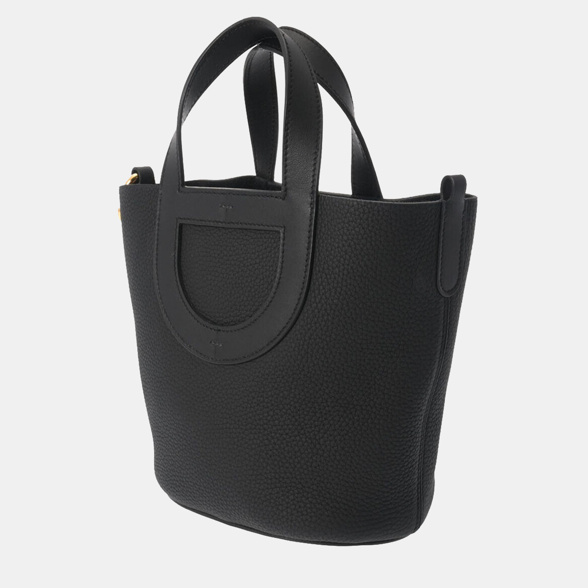 

Hermes Black Clemence Leather In the loop 18 Tote Bag