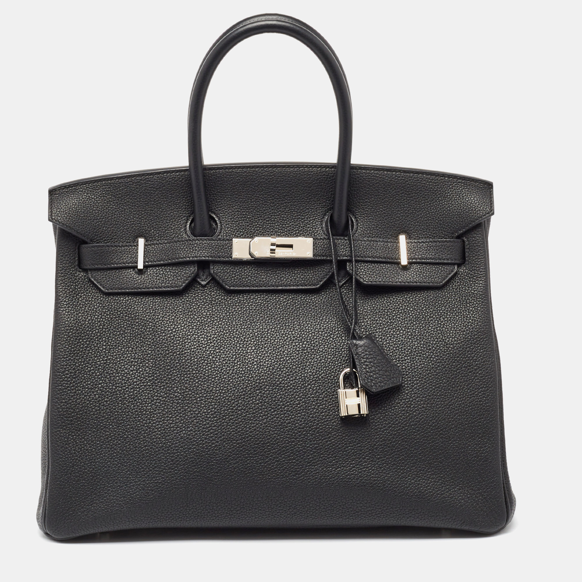 

Hermès Noir Togo Leather Palladium Finish Birkin 35 Bag, Black