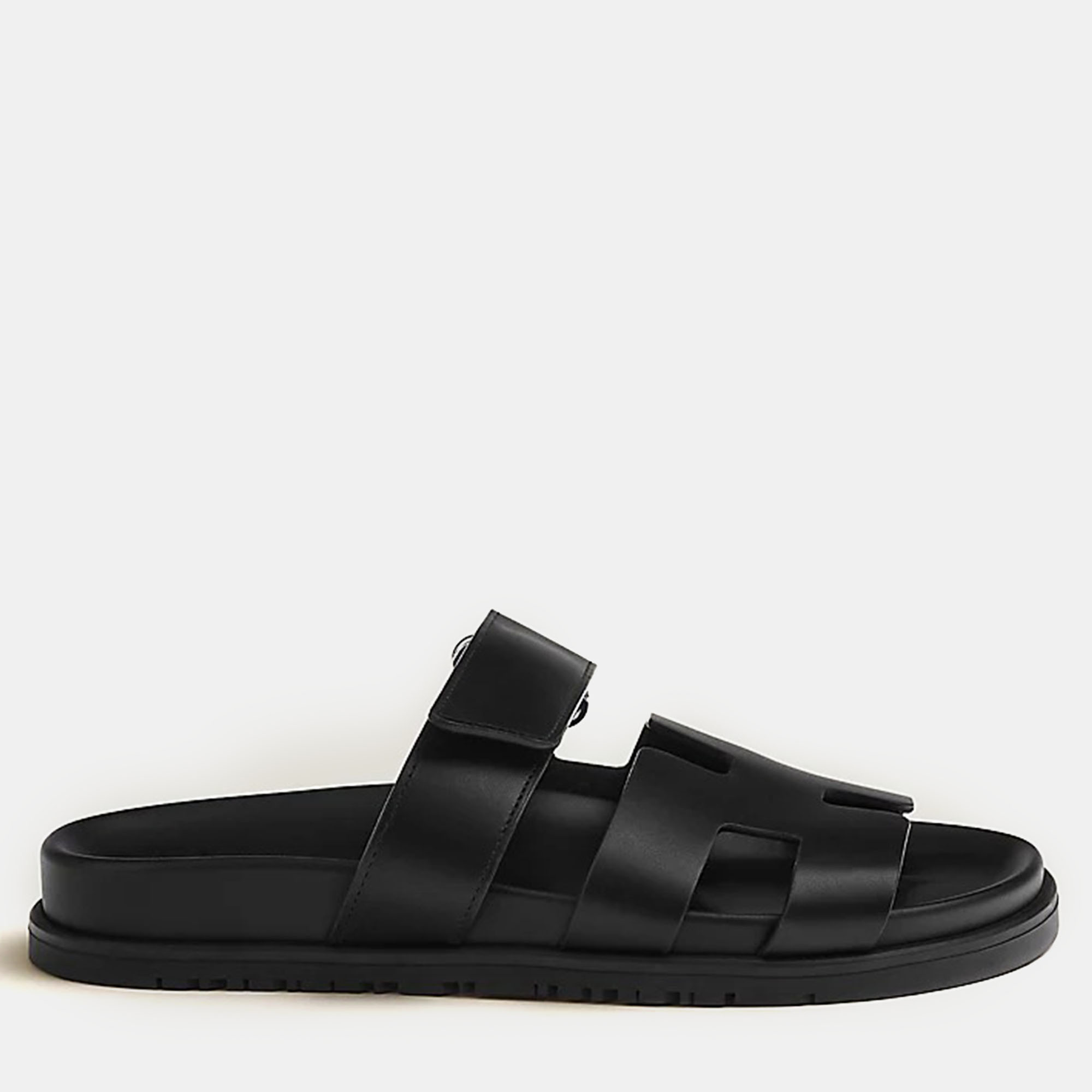 

Hermes Black Rubber Chypre Sandal