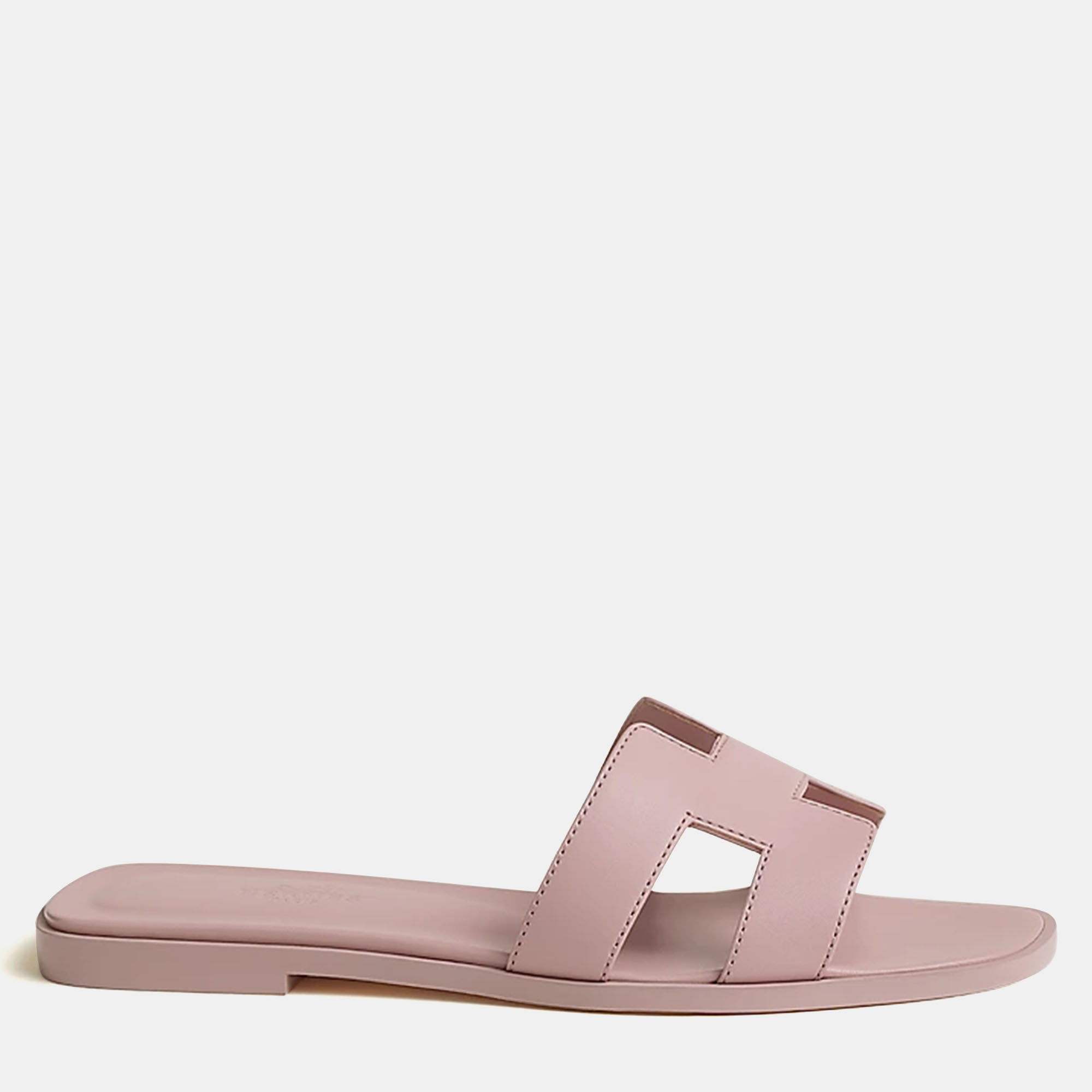 

Hermes Rose Cancan Calfskin Oran Sandals Size, Pink