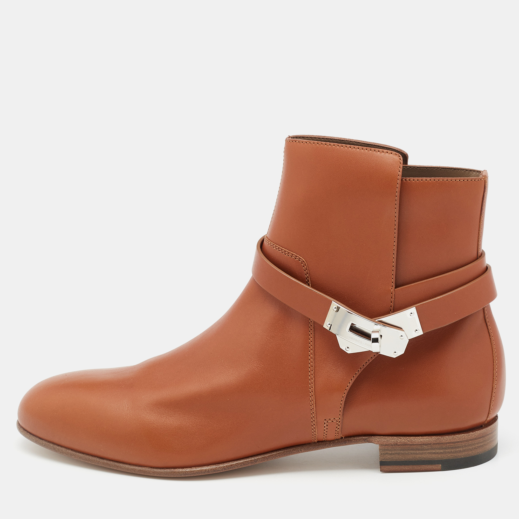 

Hermès Brown Leather Neo Ankle Boots Size