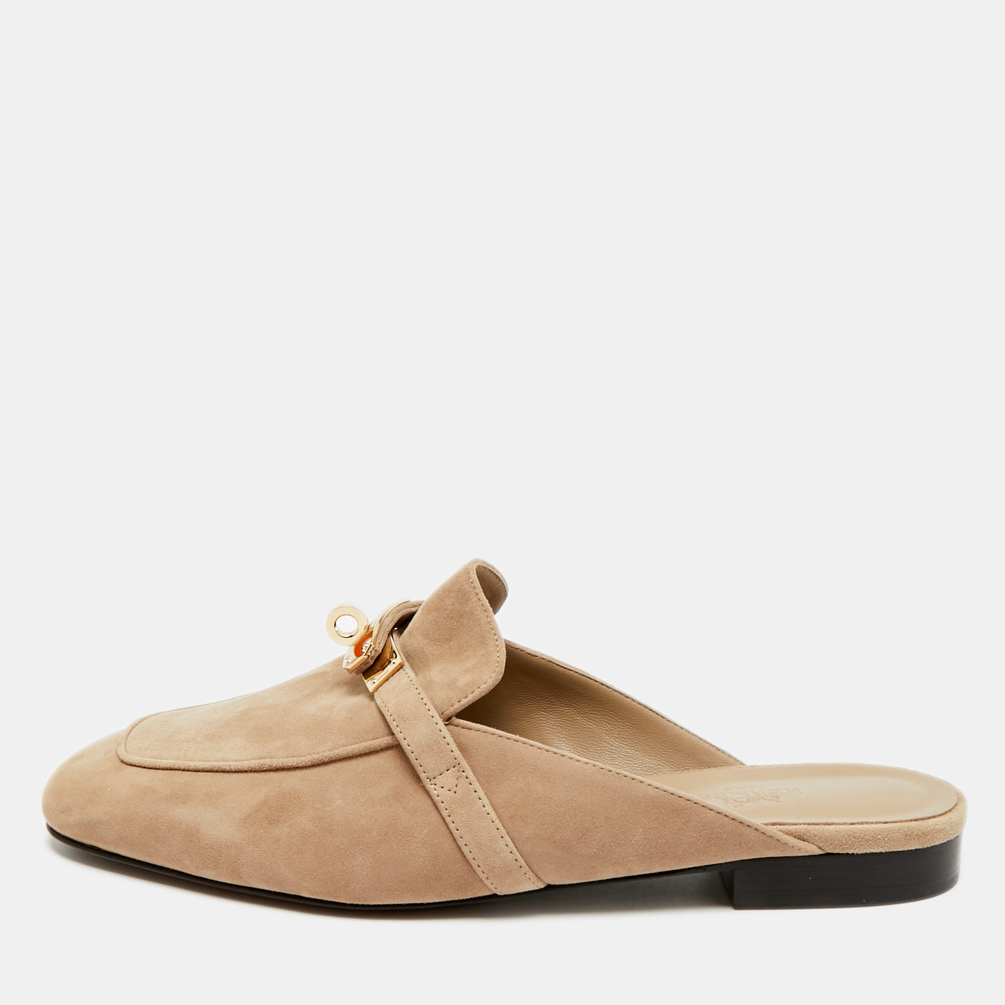 

Hermes Oz Size  Beige Suede Mules
