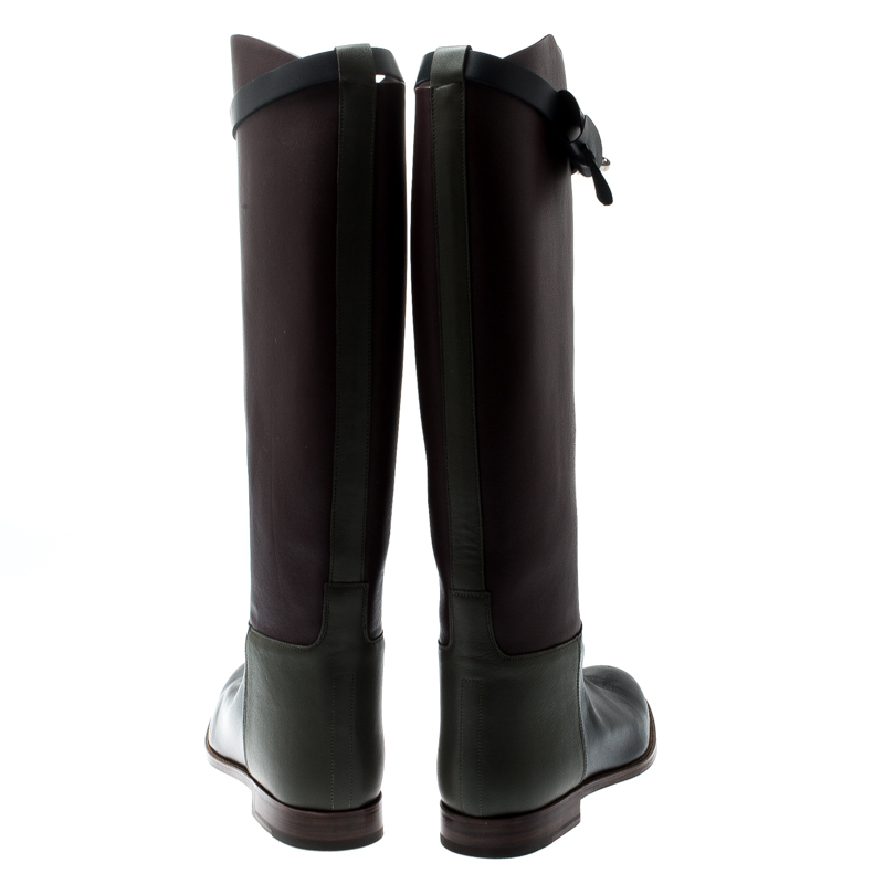 Hermes Etoupe Swift Leather Palladium Plated Jumping Boots Size 9.5/40 -  Yoogi's Closet