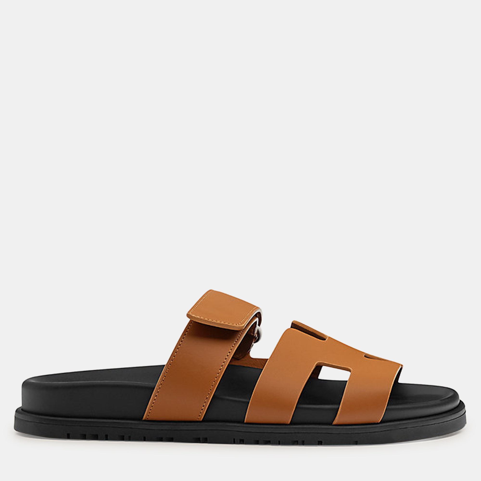 

Hermes Naturel Rubber Chypre sandal, Black