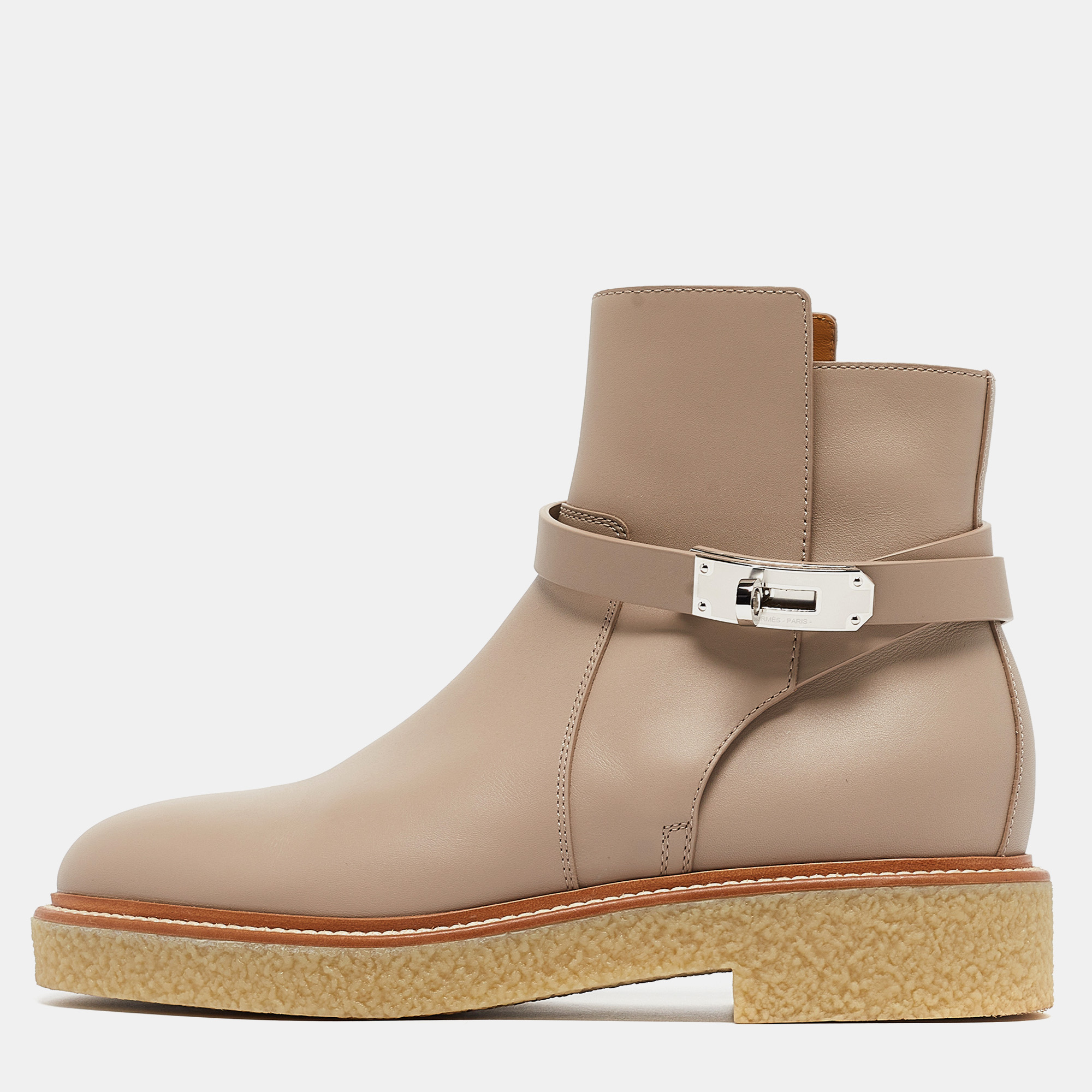 

Hermès Itineraire Leather Moto Boots Size, Black