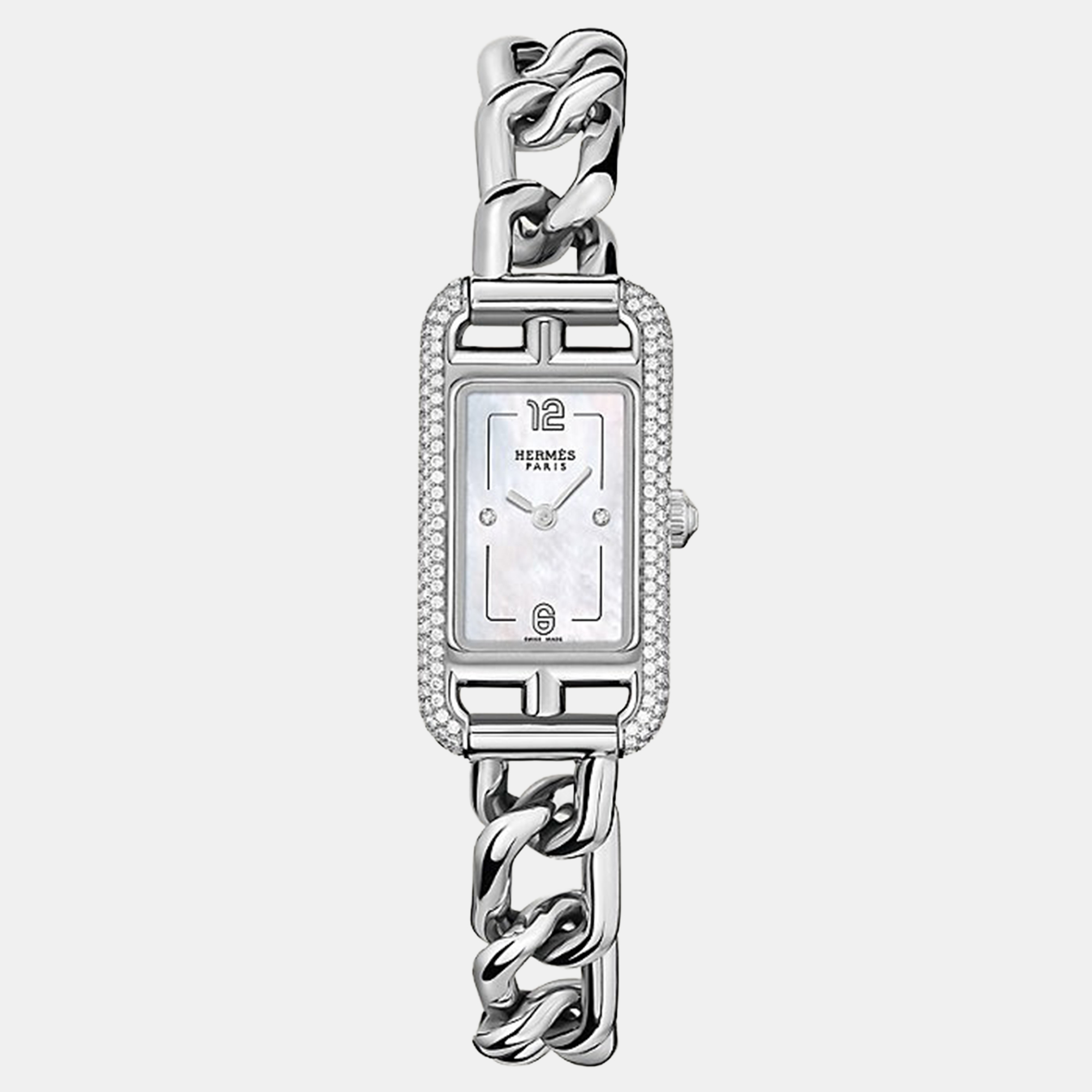 

Hermes Nantucket Small Silver Steel Quartz Women's Wristwatch 29 mm