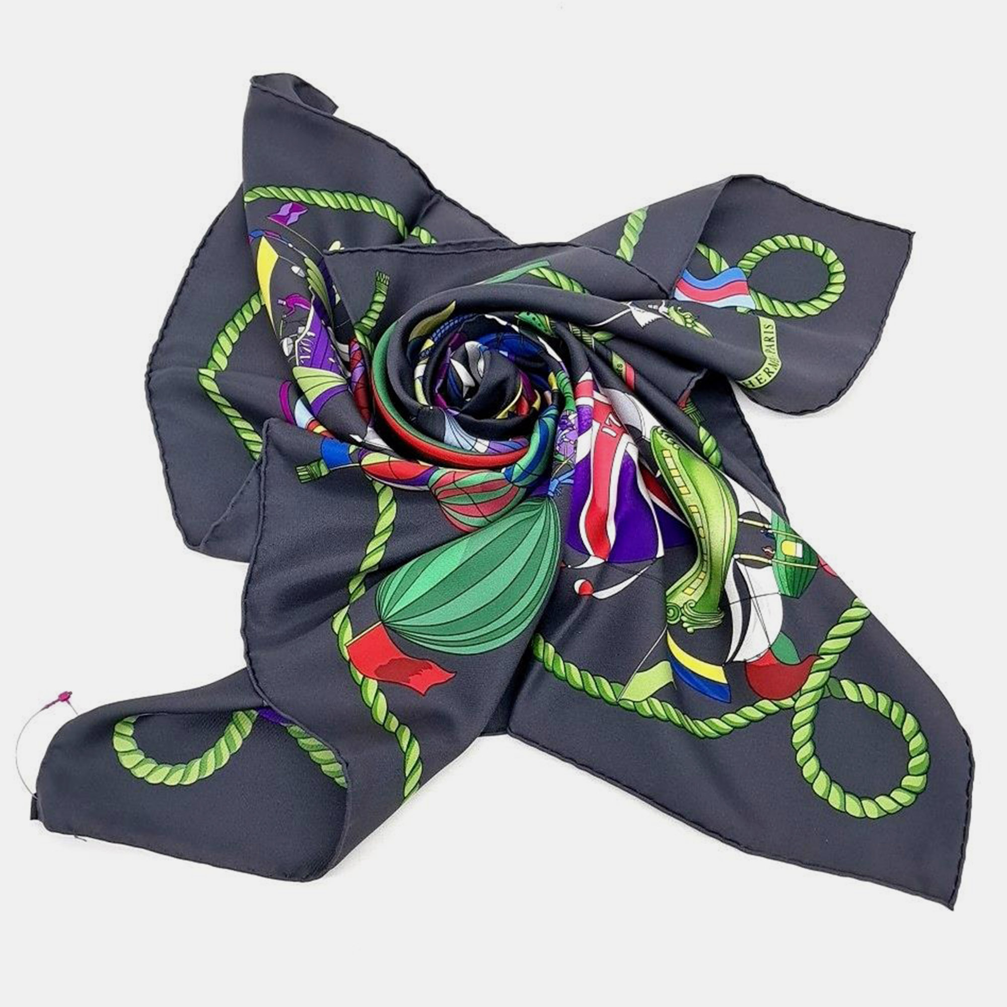 

Hermes Silk Les Folies Du Ciel Scarf, Multicolor