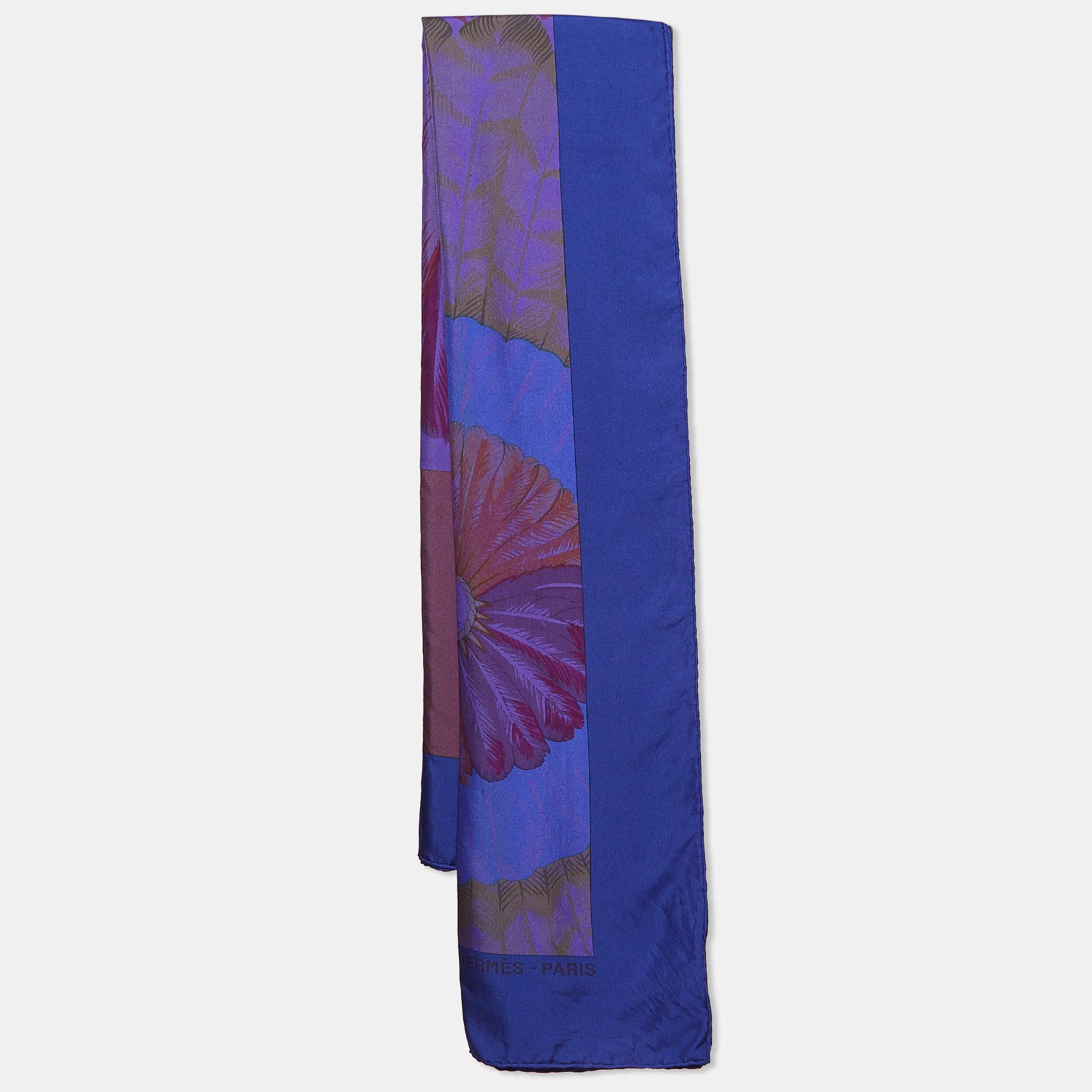 

Hermès Purple Brazilian Surteint Dip Dye Silk Shawl