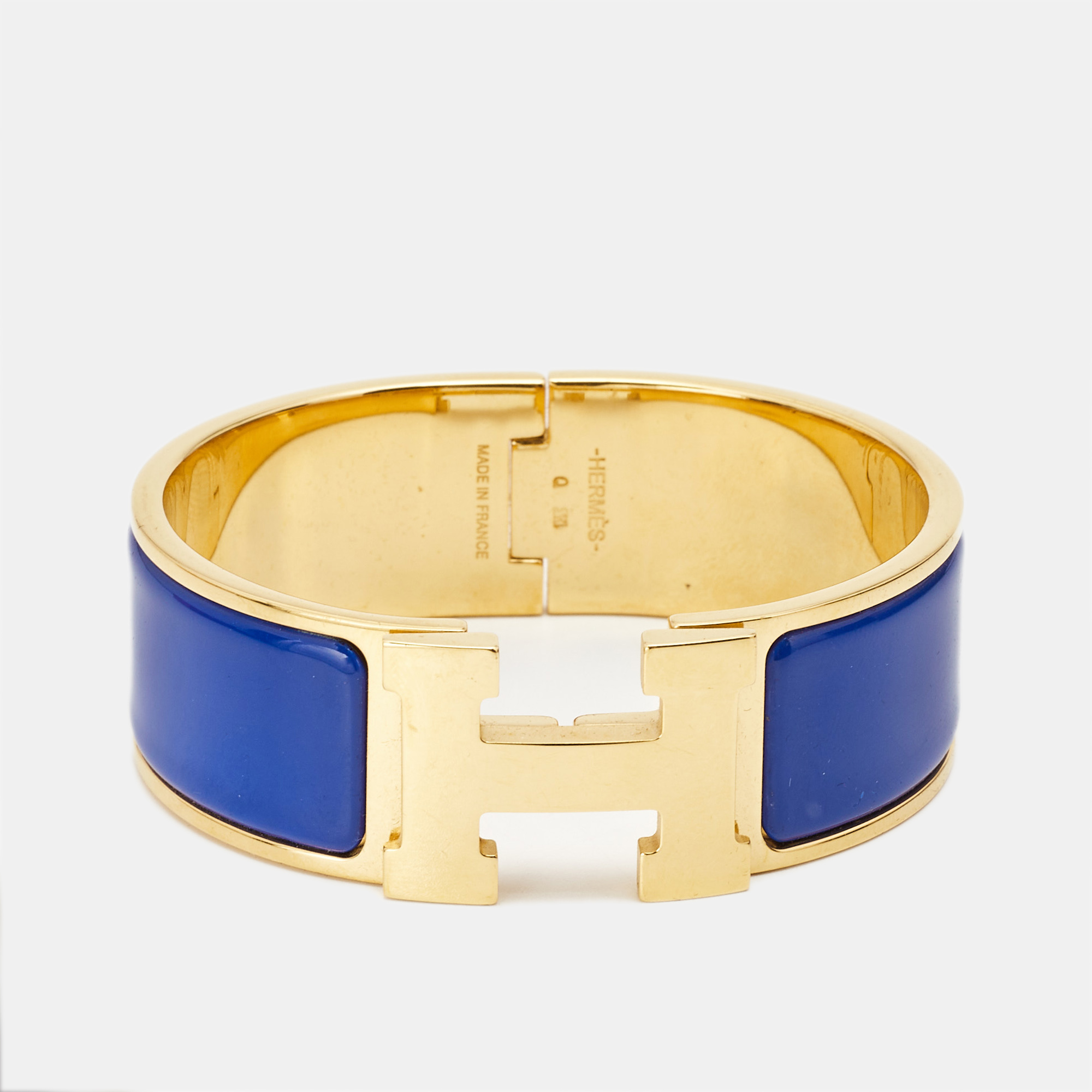 

Hermès Clic Clac H Enamel Gold Plated Bracelet