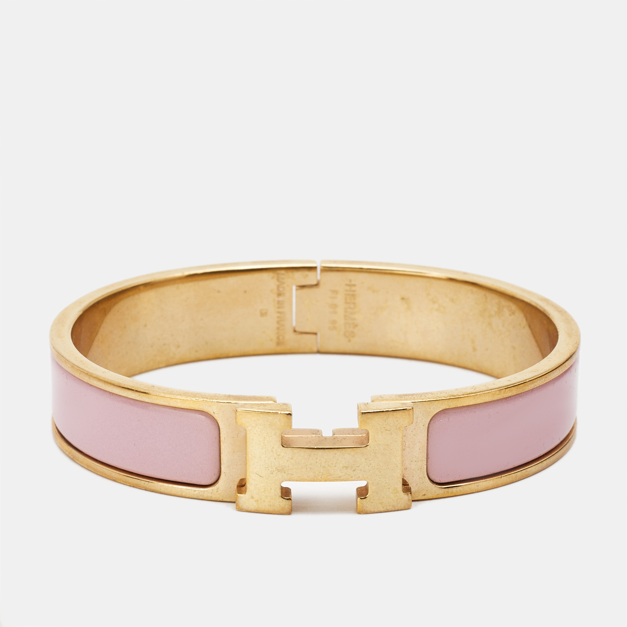 

Hermès Clic H Enamel Gold Plated Bracelet