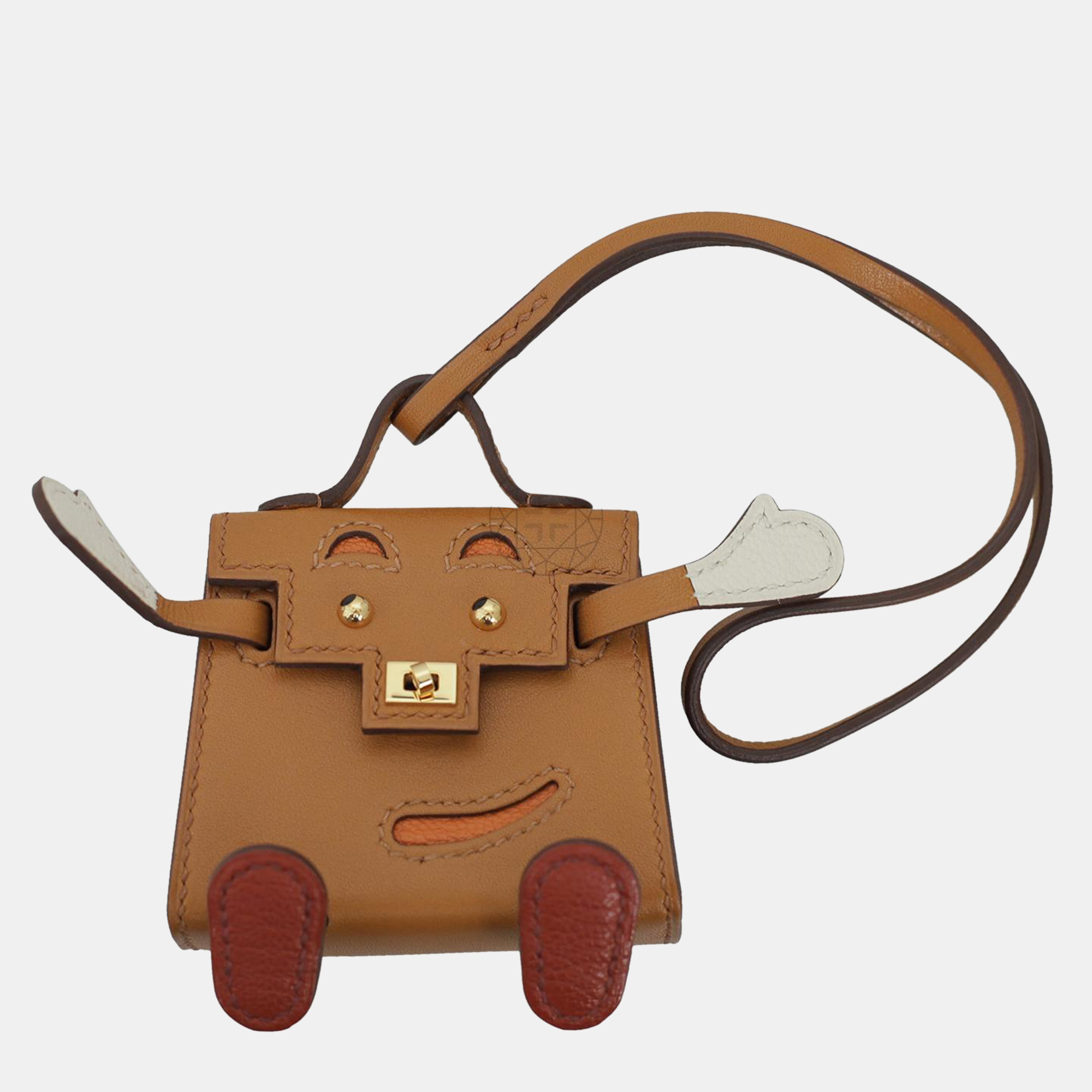 Pre-owned Hermes Brown Leather Kelly Doll Charm