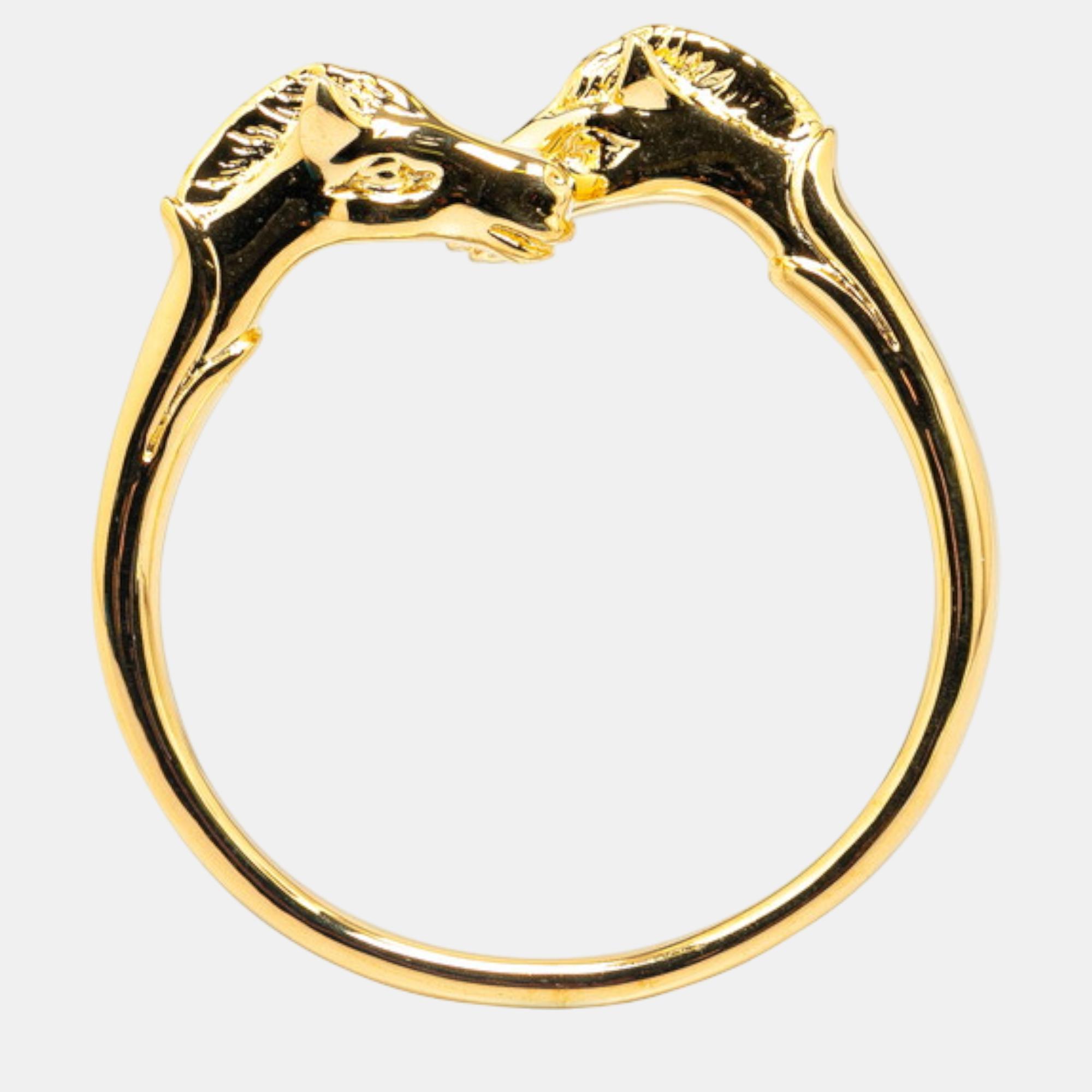 

Hermes Cheval Horse Gold Plated Bangle