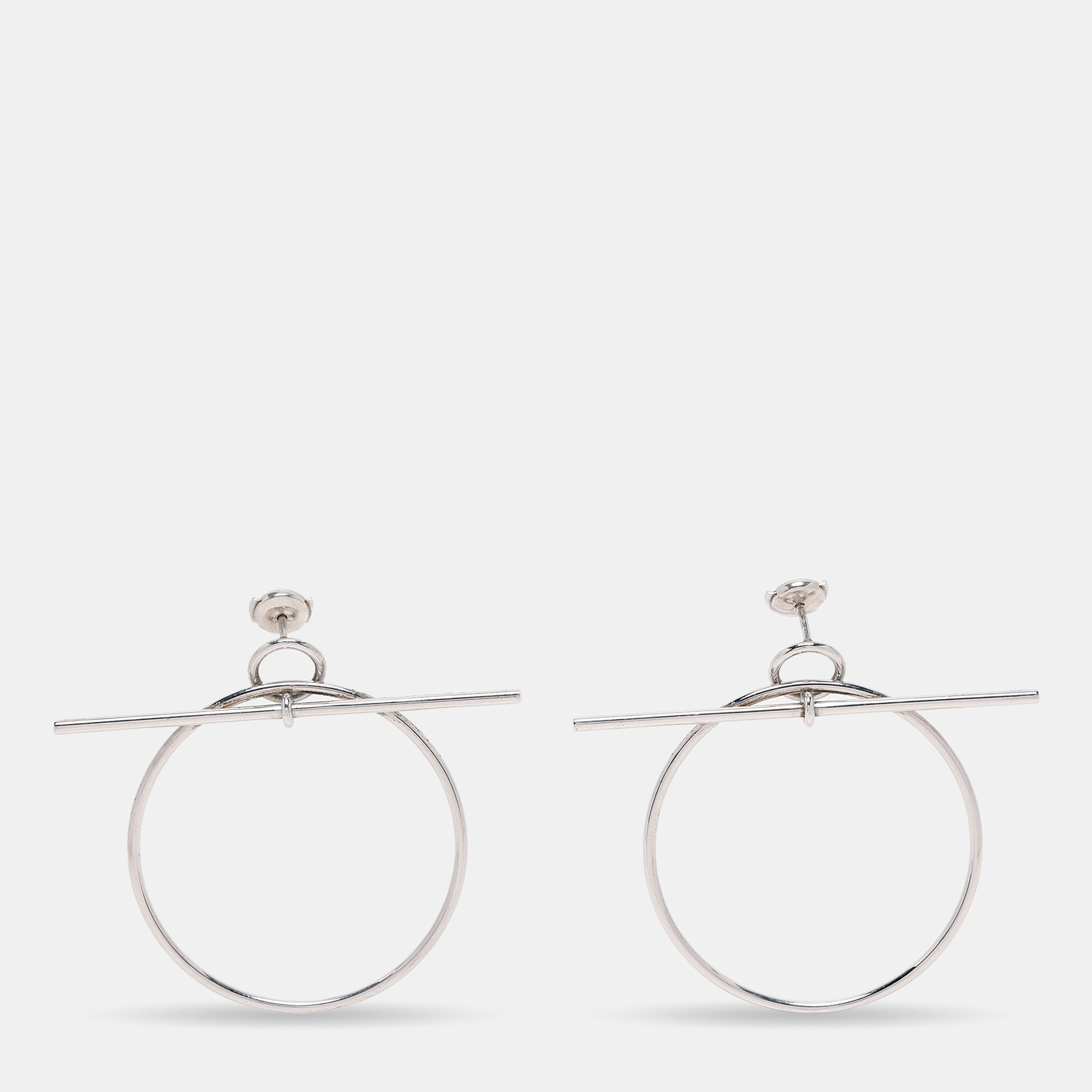 

Hermes Loop Sterling Silver Medium Model Earrings