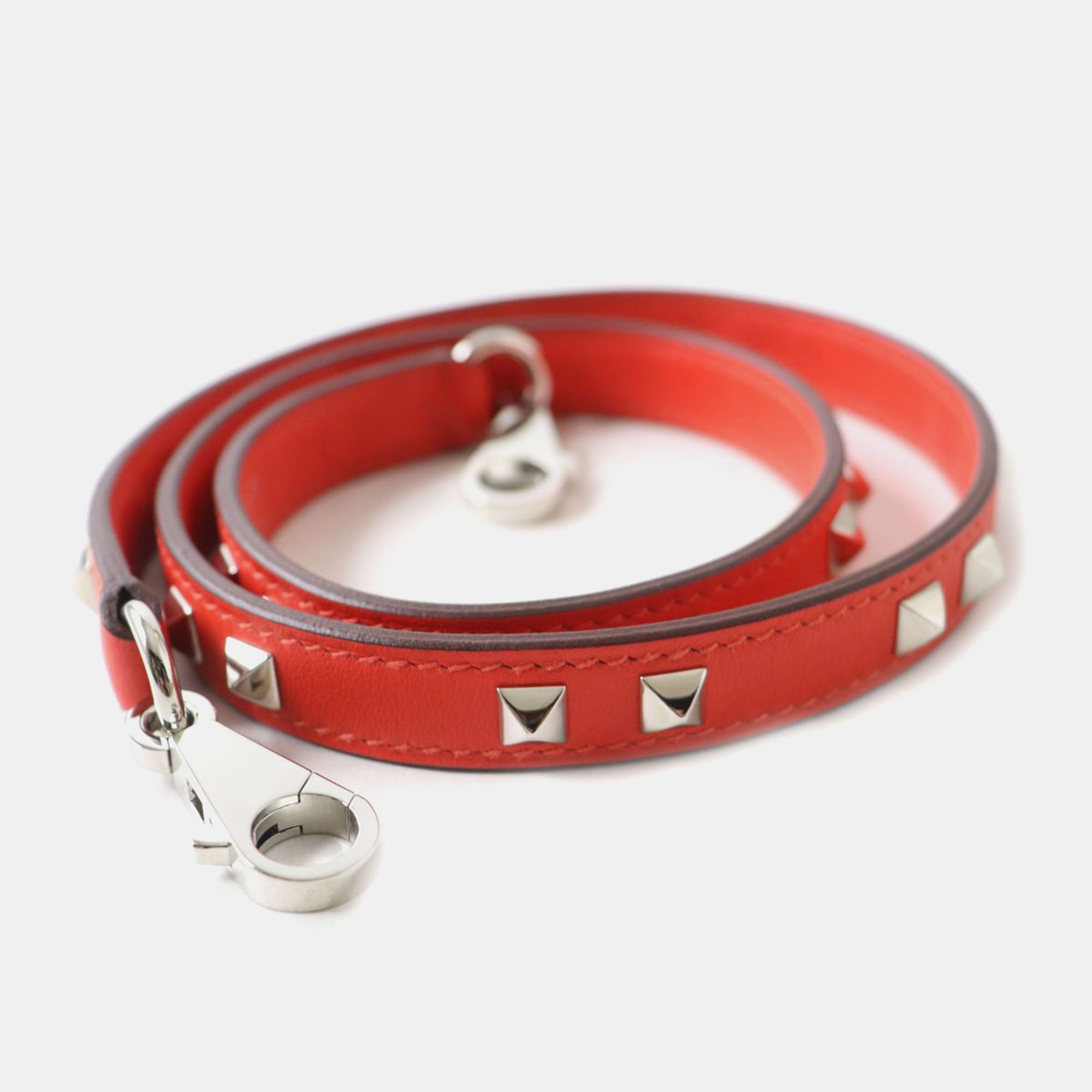 

Hermes Swift Silver Mini Dog Shoulder Strap, Orange