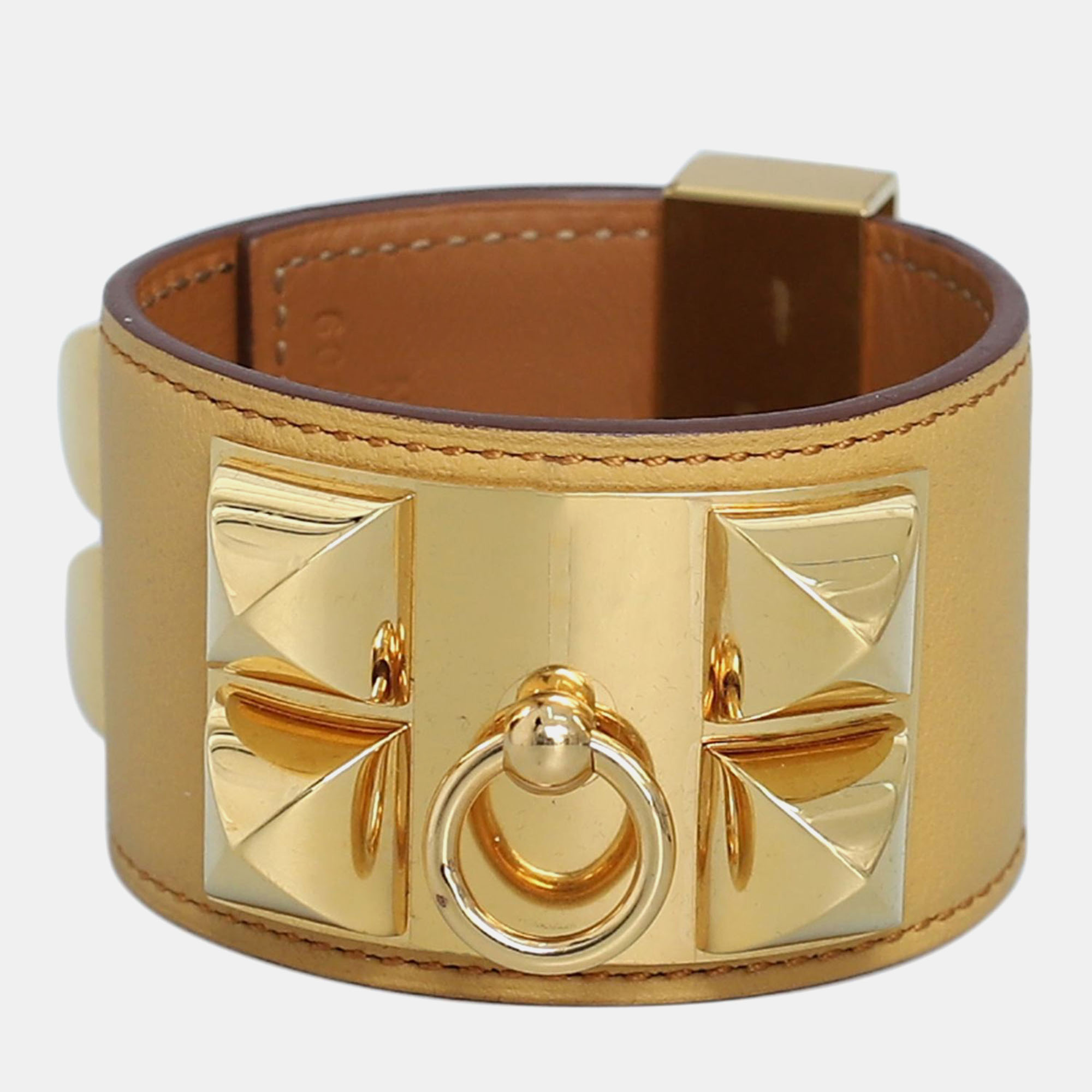 

Hermes Collier De Chien Bracelet, Gold