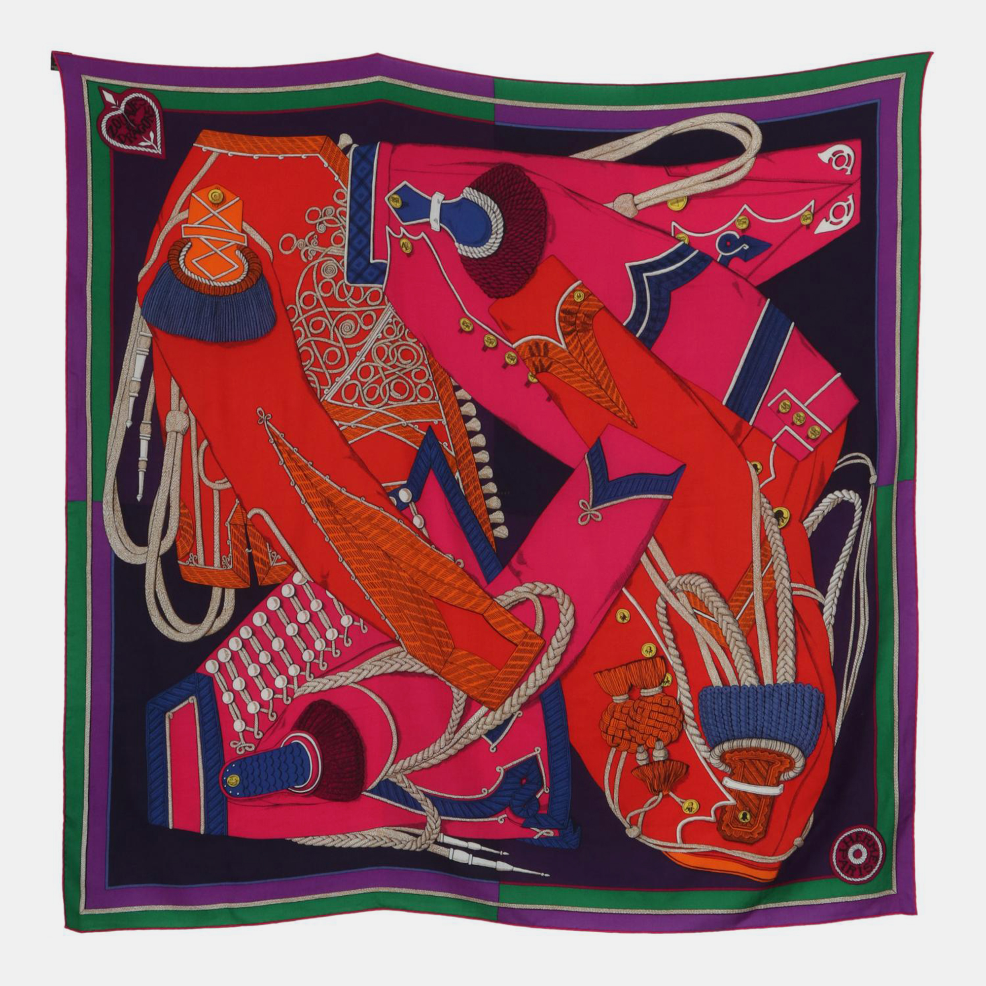 

Hermes Cashmere Zouaves Et Dragons 140 Scarf, Multicolor