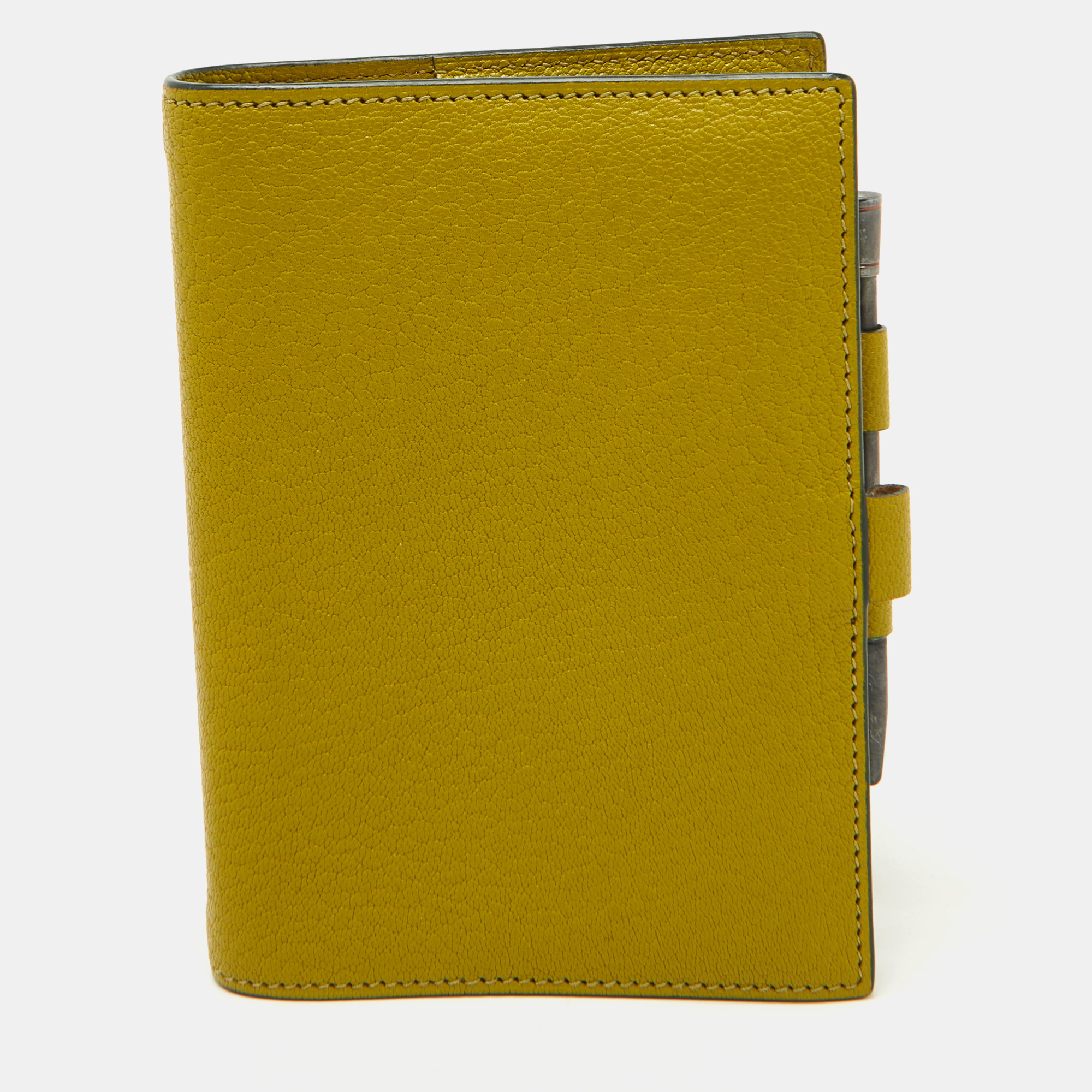 

Hermès Vert Chartreuse Mysore Leather Vision Agenda Cover, Green